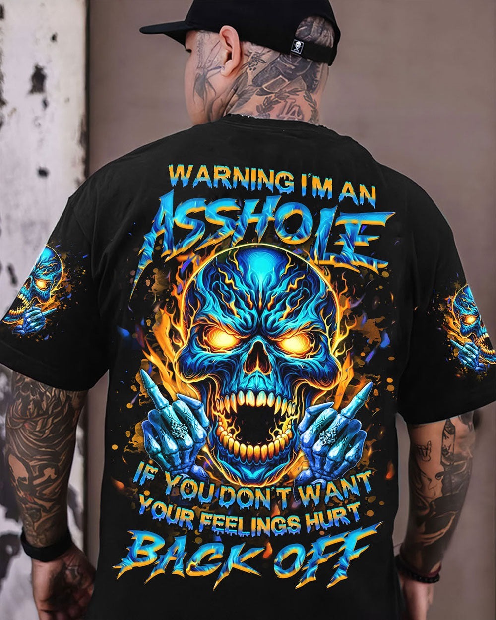 BLISSCORNERS WARNING I'M AN A SKULL ALL OVER PRINT
