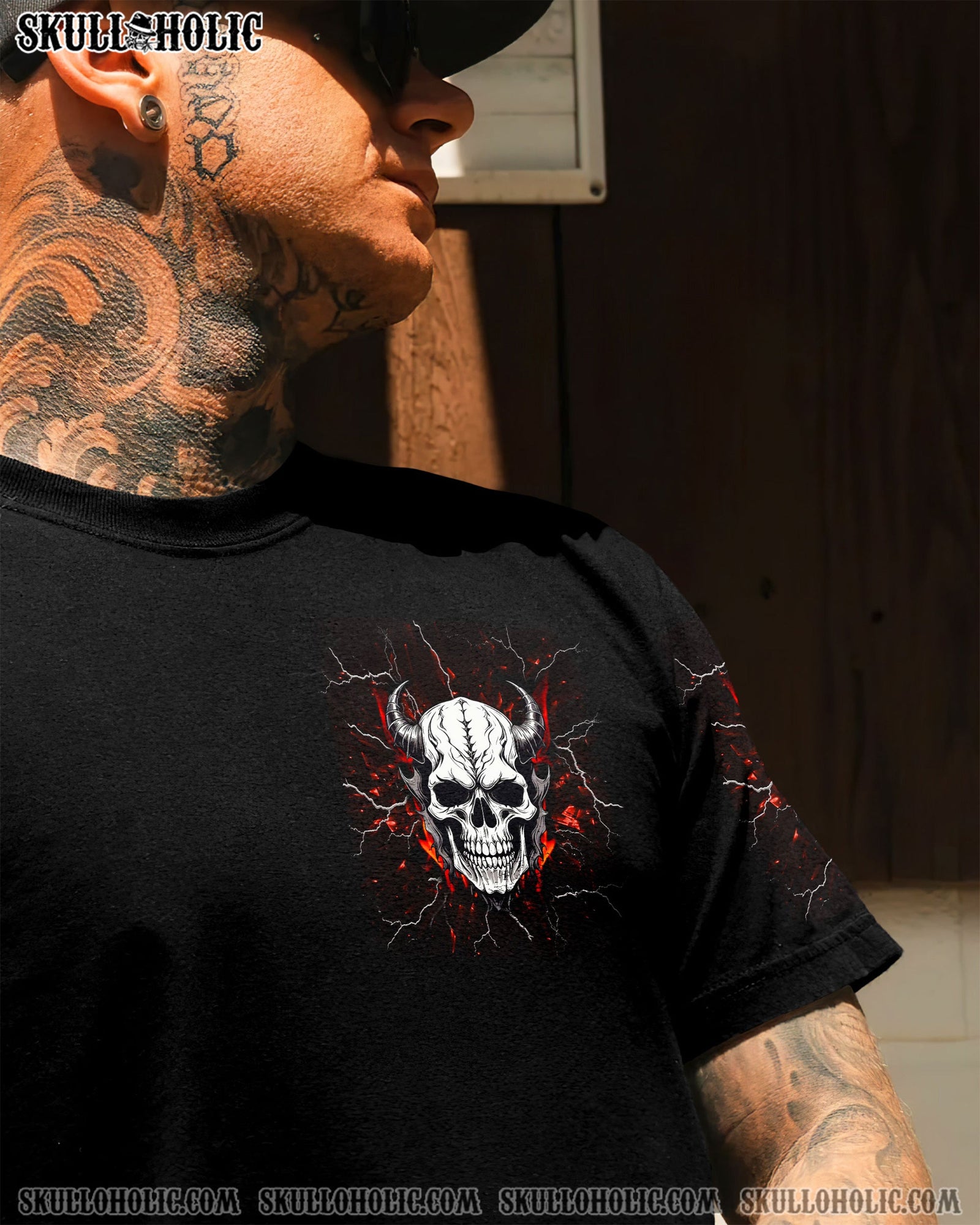 BLISSCORNERS YOUR DEMONS HIDE UNDER YOUR BED SKULL DEMON ALL OVER PRINT