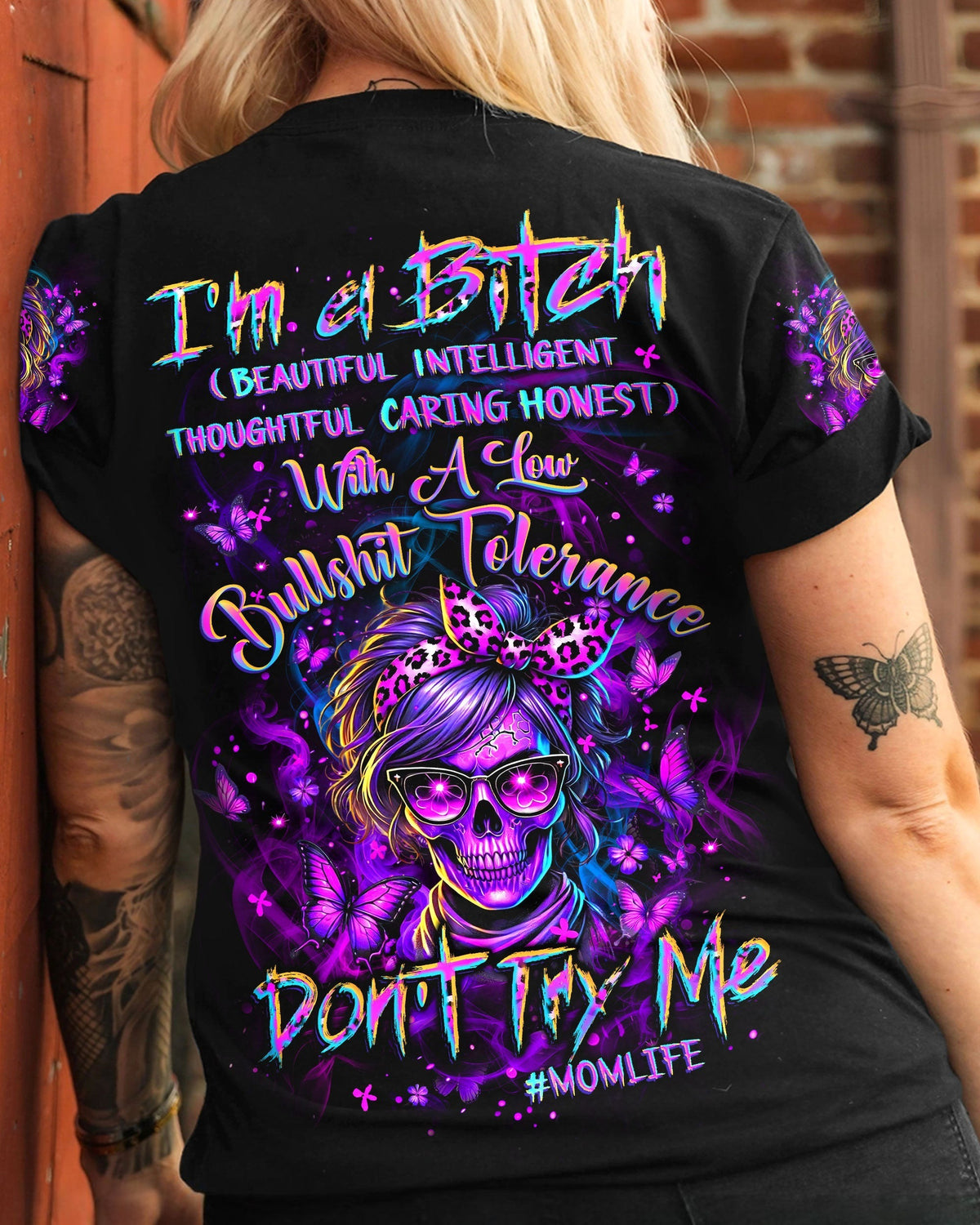 BLISSCORNERS I'M A B DON'T TRY ME MOMLIFE ALL OVER PRINT