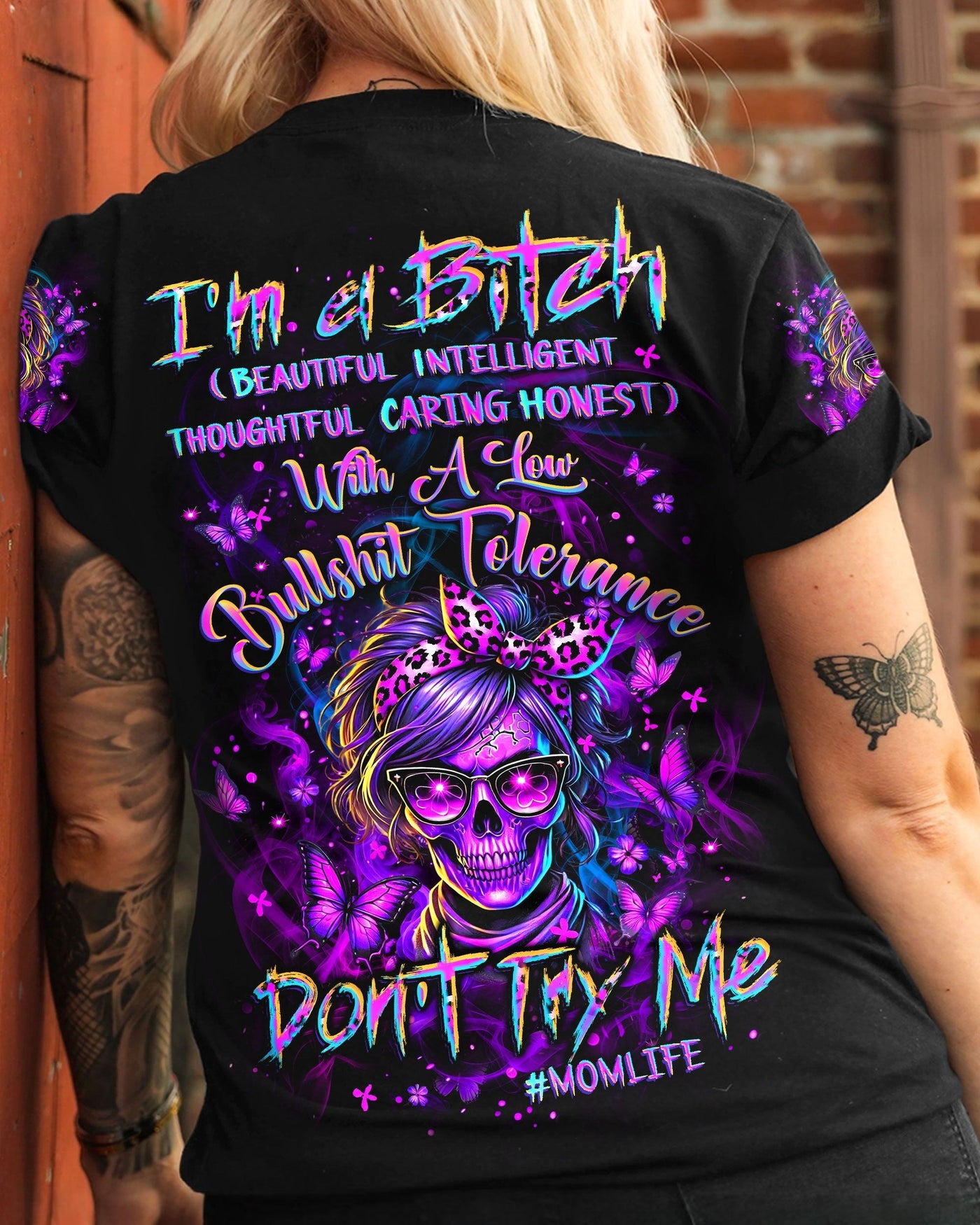 BLISSCORNERS I'M A B DON'T TRY ME MOMLIFE ALL OVER PRINT
