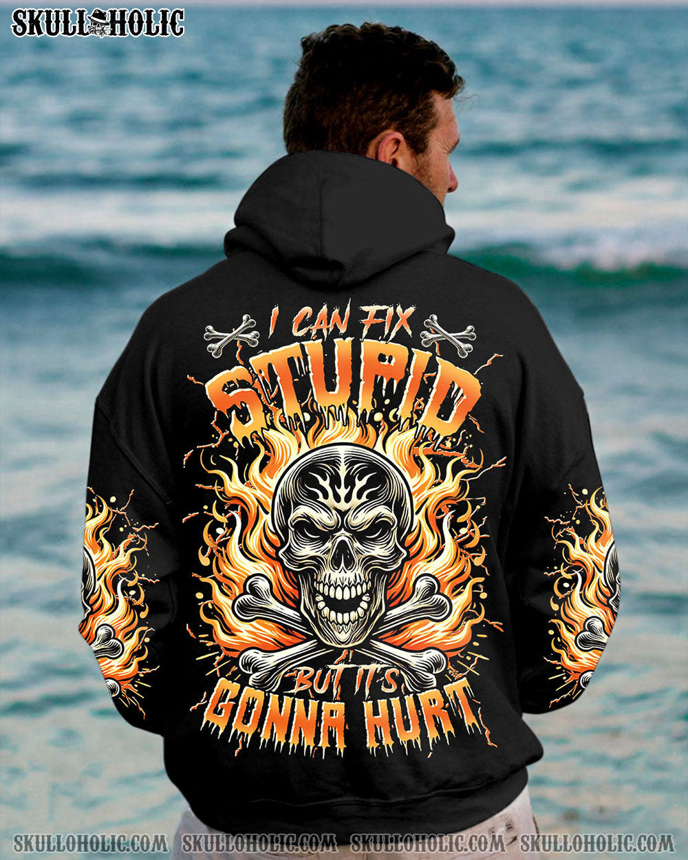 BLISSCORNERS I CAN FIX STUPID BUT IT'S GONNA HURT SKULL ALL OVER PRINT
