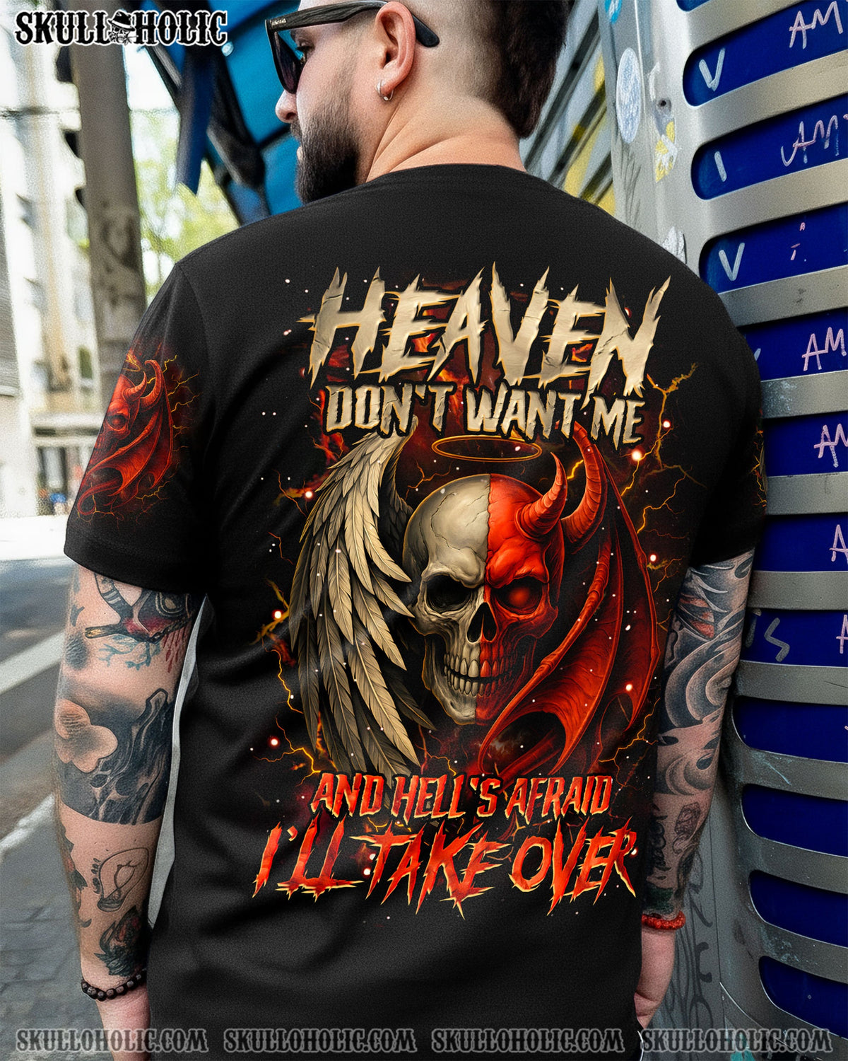 BLISSCORNERS HEAVEN DON'T WANT ME ALL OVER PRINT