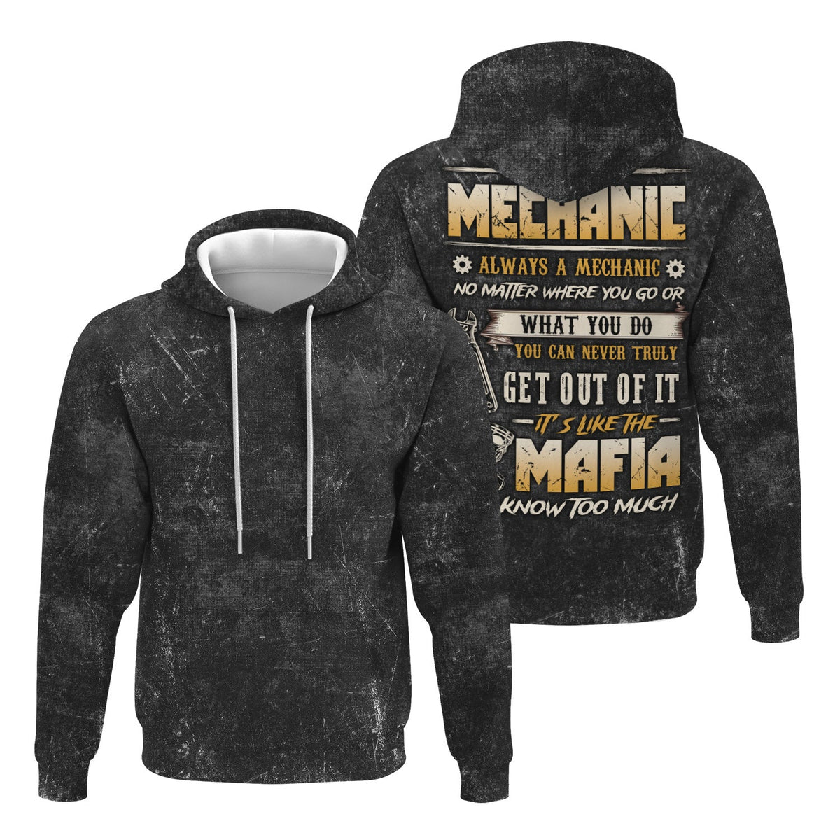 Blisscorners Once a Mechanic Always a Mechanic Shirt, Funny Mechanic Apparel, Car Repair Mafia Tee for Mechanics, Gift for Auto Technicians