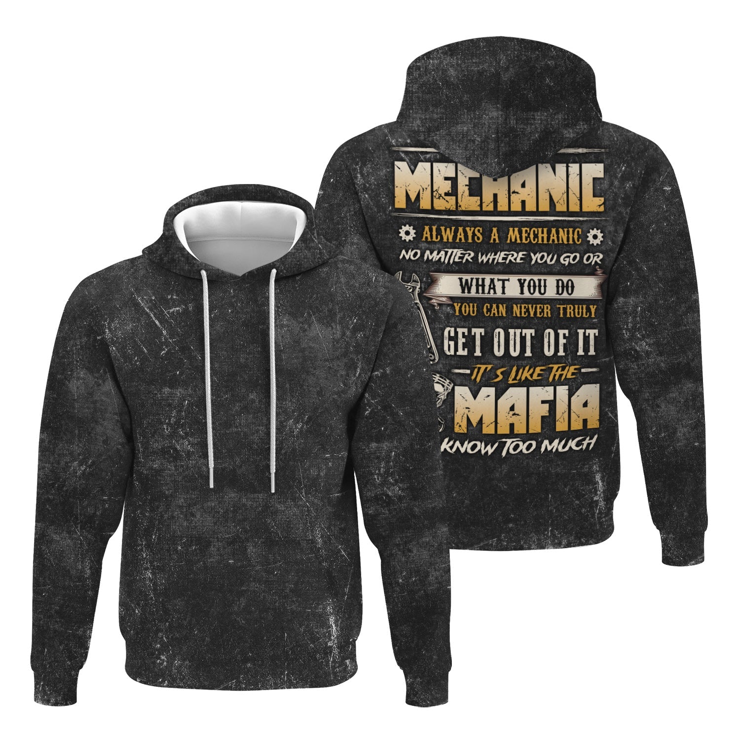 Blisscorners Once a Mechanic Always a Mechanic Shirt, Funny Mechanic Apparel, Car Repair Mafia Tee for Mechanics, Gift for Auto Technicians