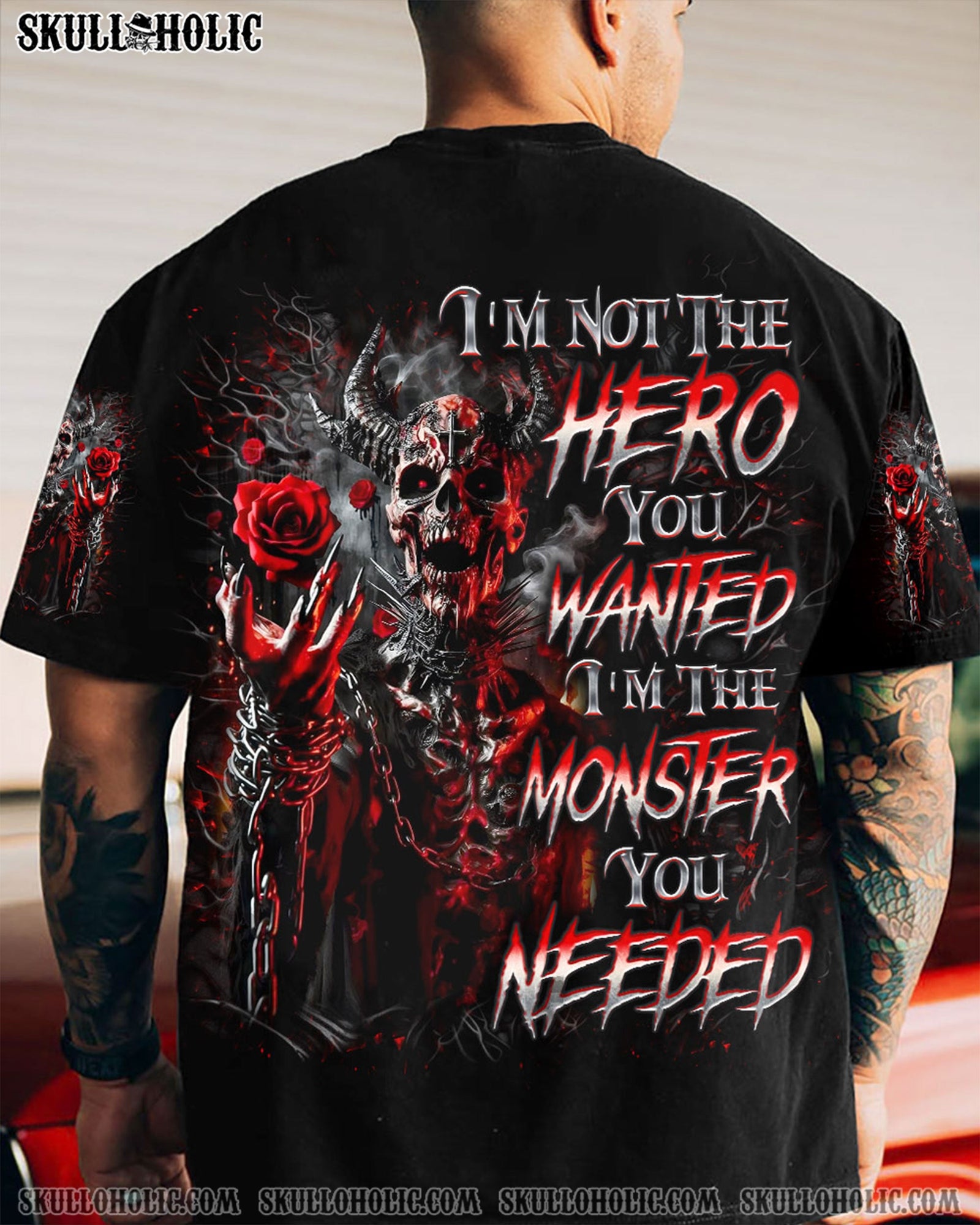 BLISSCORNERS I'M NOT THE HERO YOU WANTED DEMON ALL OVER PRINT