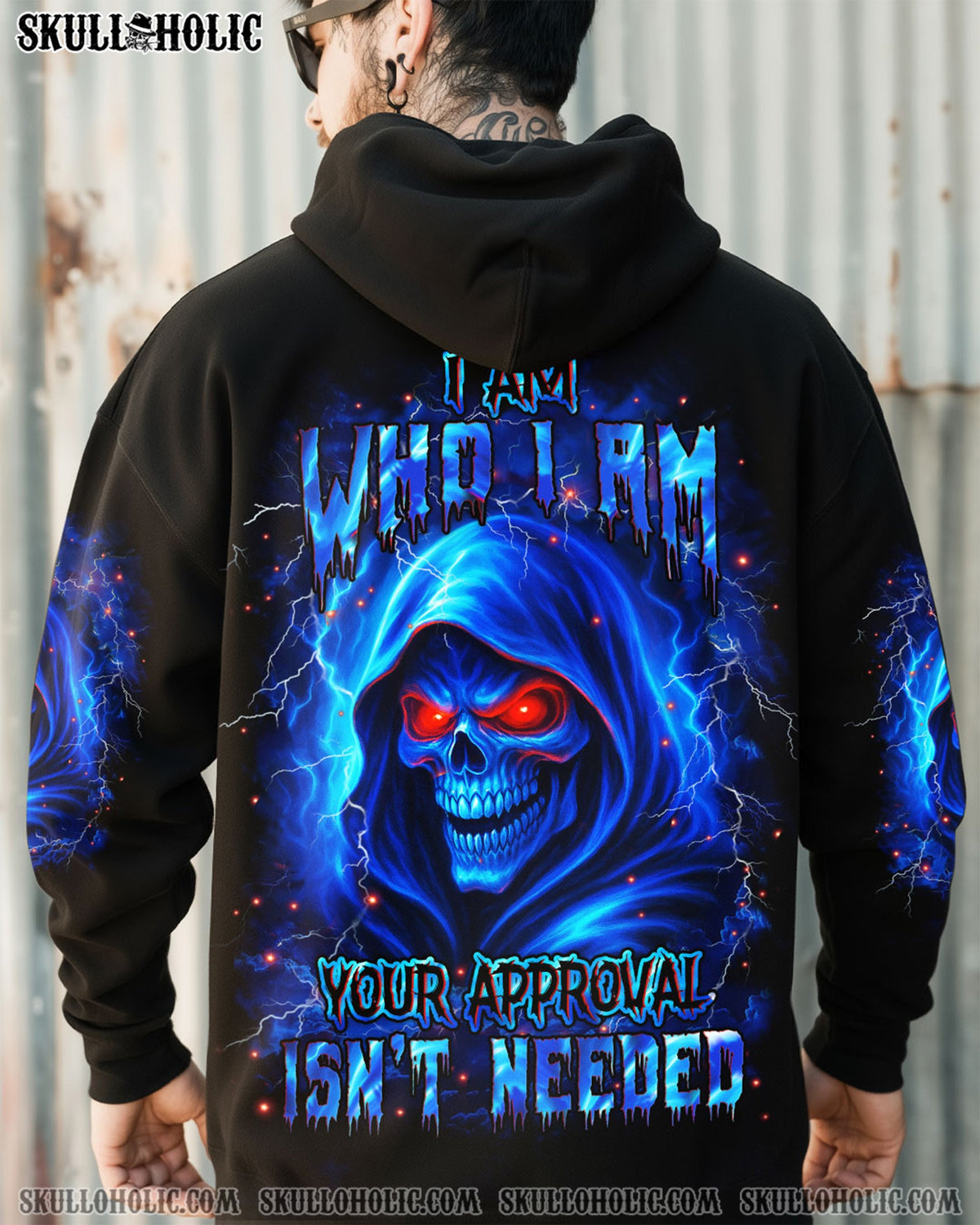 BLISSCORNERS I AM WHO I AM SKULL REAPER ALL OVER PRINT