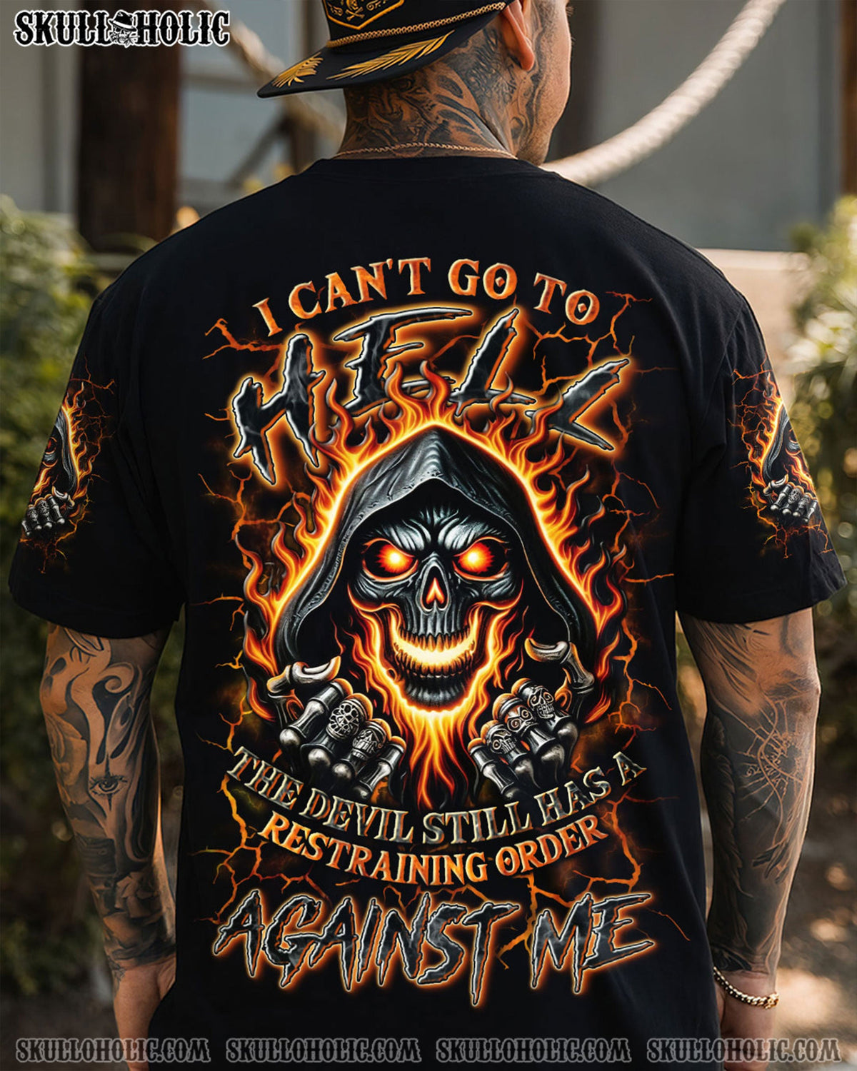 BLISSCORNERS I CAN'T GO TO HELL SKULL REAPER ALL OVER PRINT
