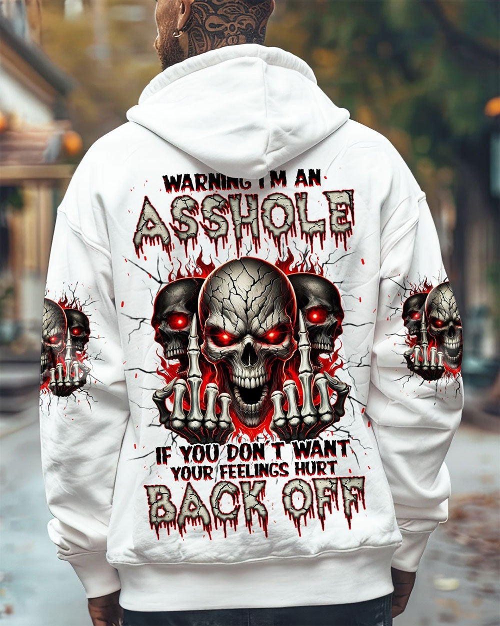 BLISSCORNERS WARNING I'M AN A SKULL ALL OVER PRINT