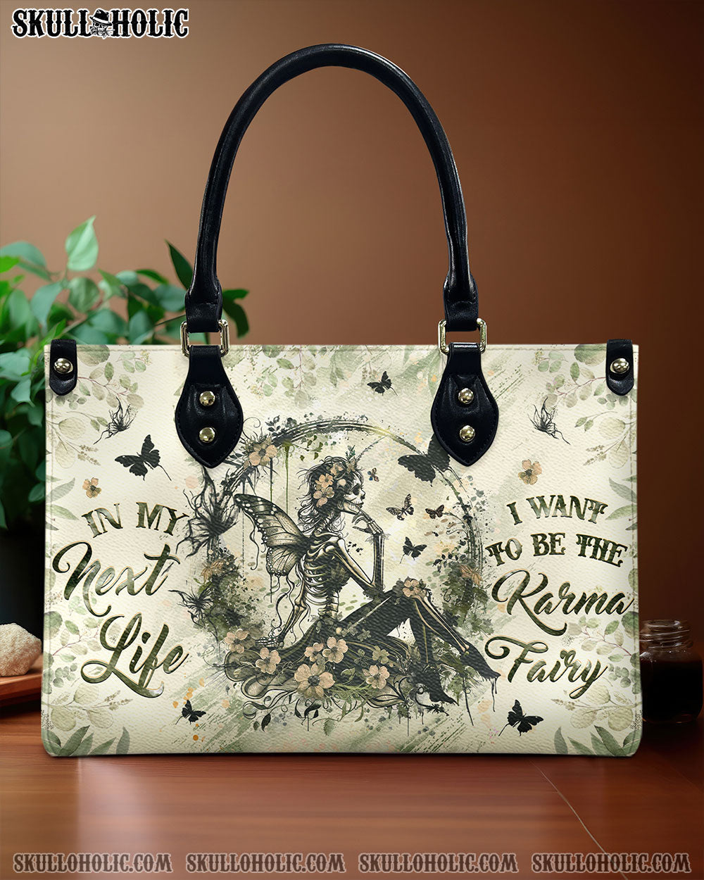 BLISSCORNERS KARMA FAIRY SKELETON LAD LEATHER HANDBAG