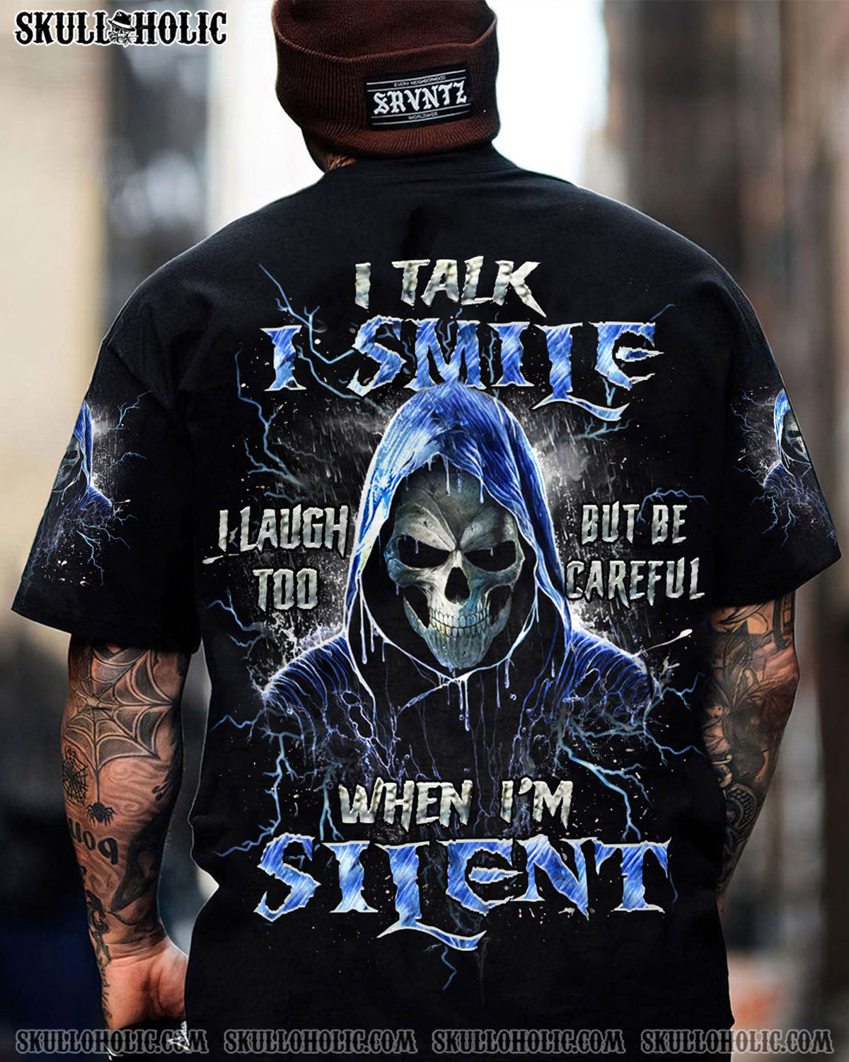 BLISSCORNERS BE CAREFUL WHEN I'M SILENT REAPER ALL OVER PRINT