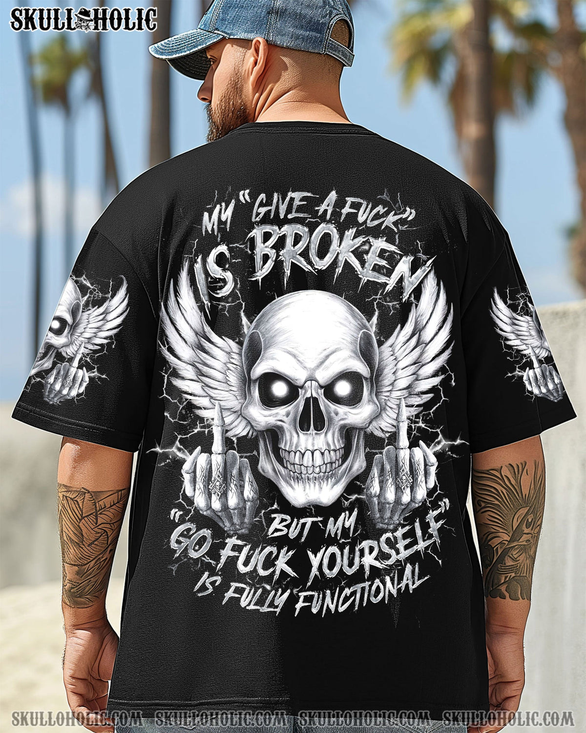 BLISSCORNERS MY GIVE A F IS BROKEN SKULL ALL OVER PRINT