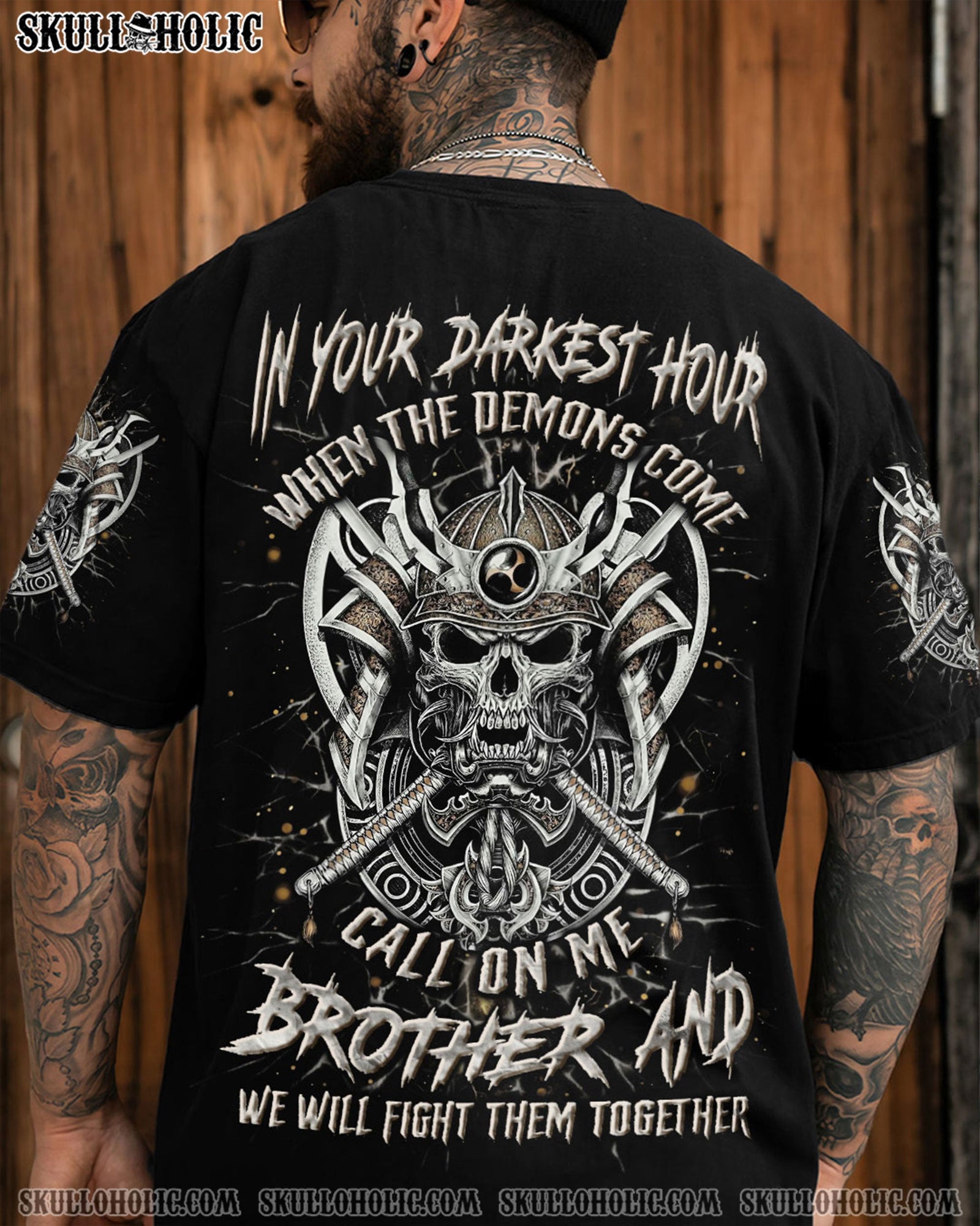 BLISSCORNERS IN YOUR DARKEST HOUR VIKING SKULL ALL OVER PRINT
