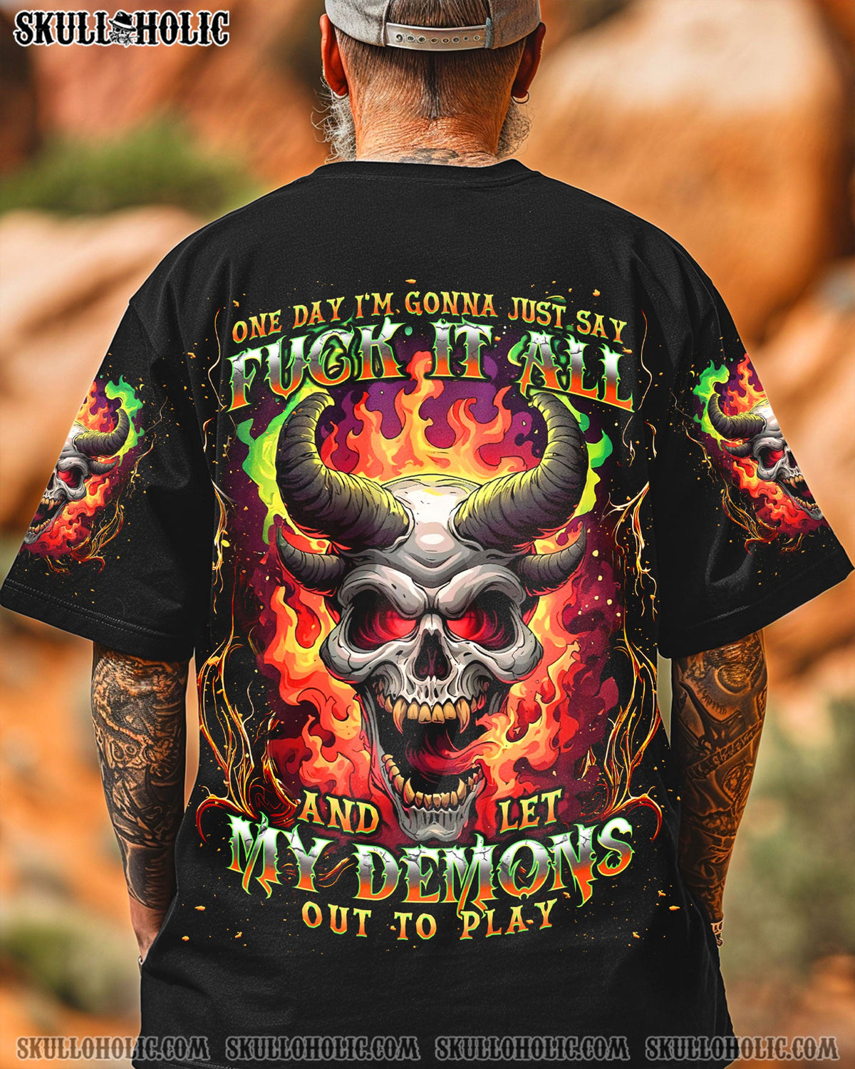 BLISSCORNERS ONE DAY I'M GONNA JUST SAY SKULL ALL OVER PRINT