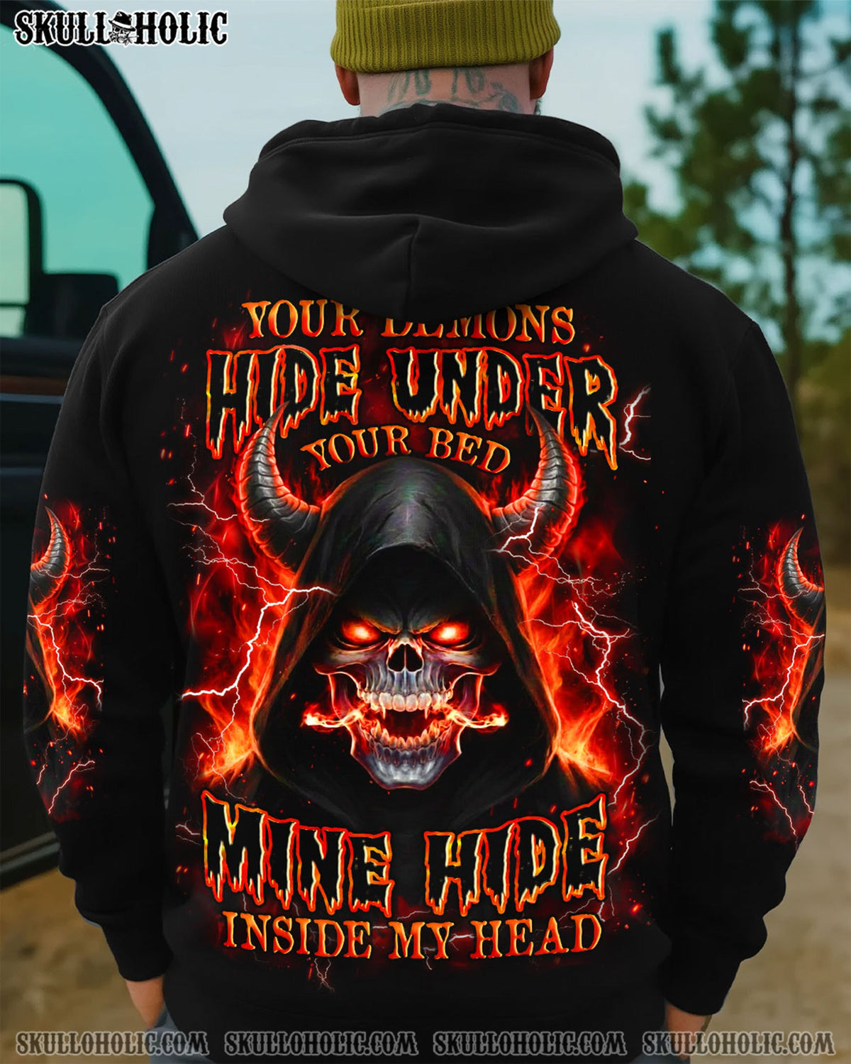 BLISSCORNERS YOUR DEMONS HIDE UNDER YOUR BED ALL OVER PRINT