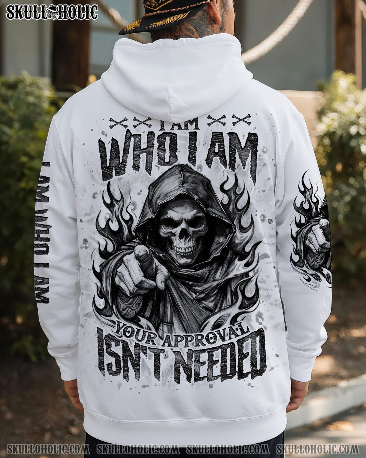 BLISSCORNERS I AM WHO I AM SKULL  REAPER  ALL OVER PRINT