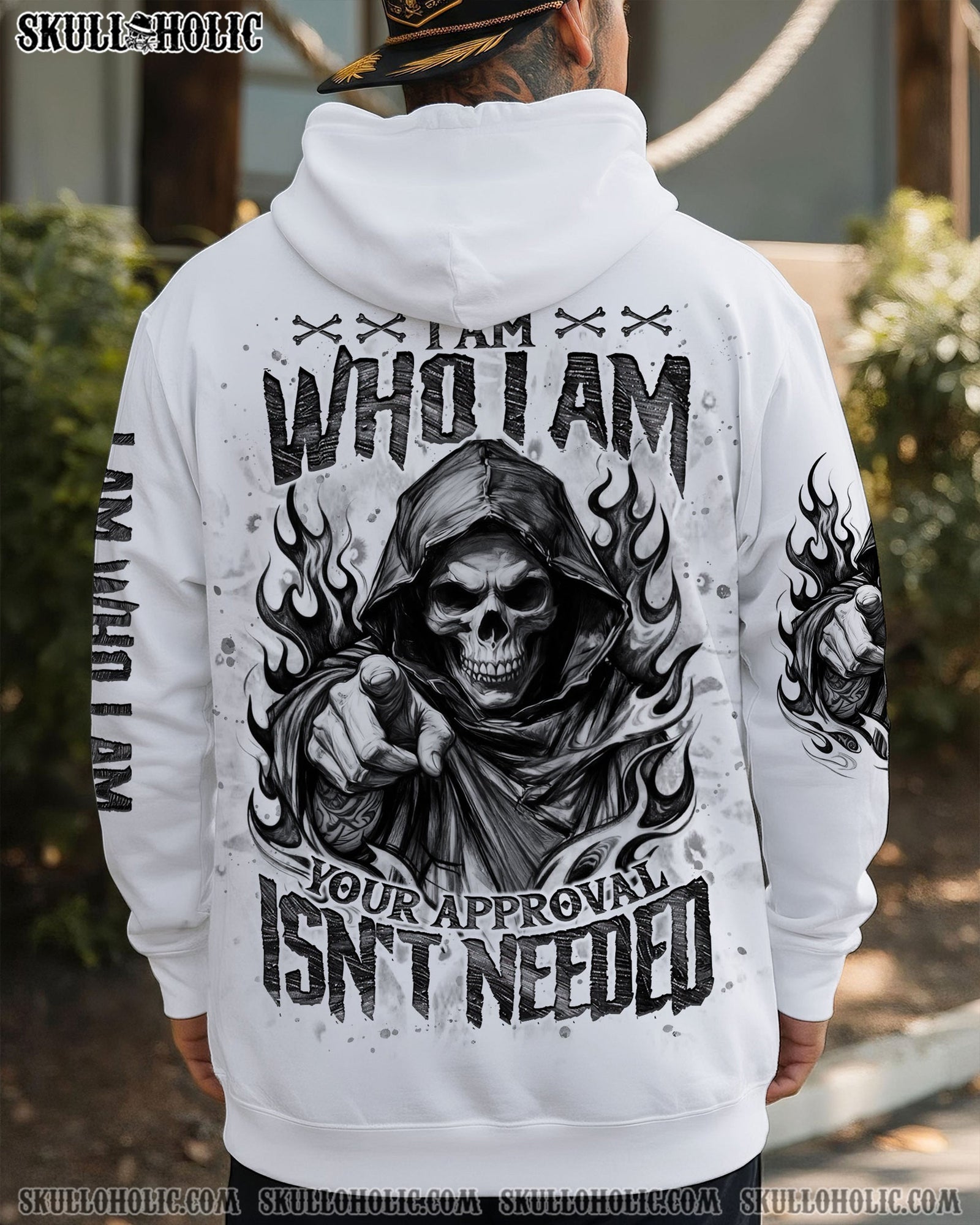 BLISSCORNERS I AM WHO I AM SKULL  REAPER  ALL OVER PRINT