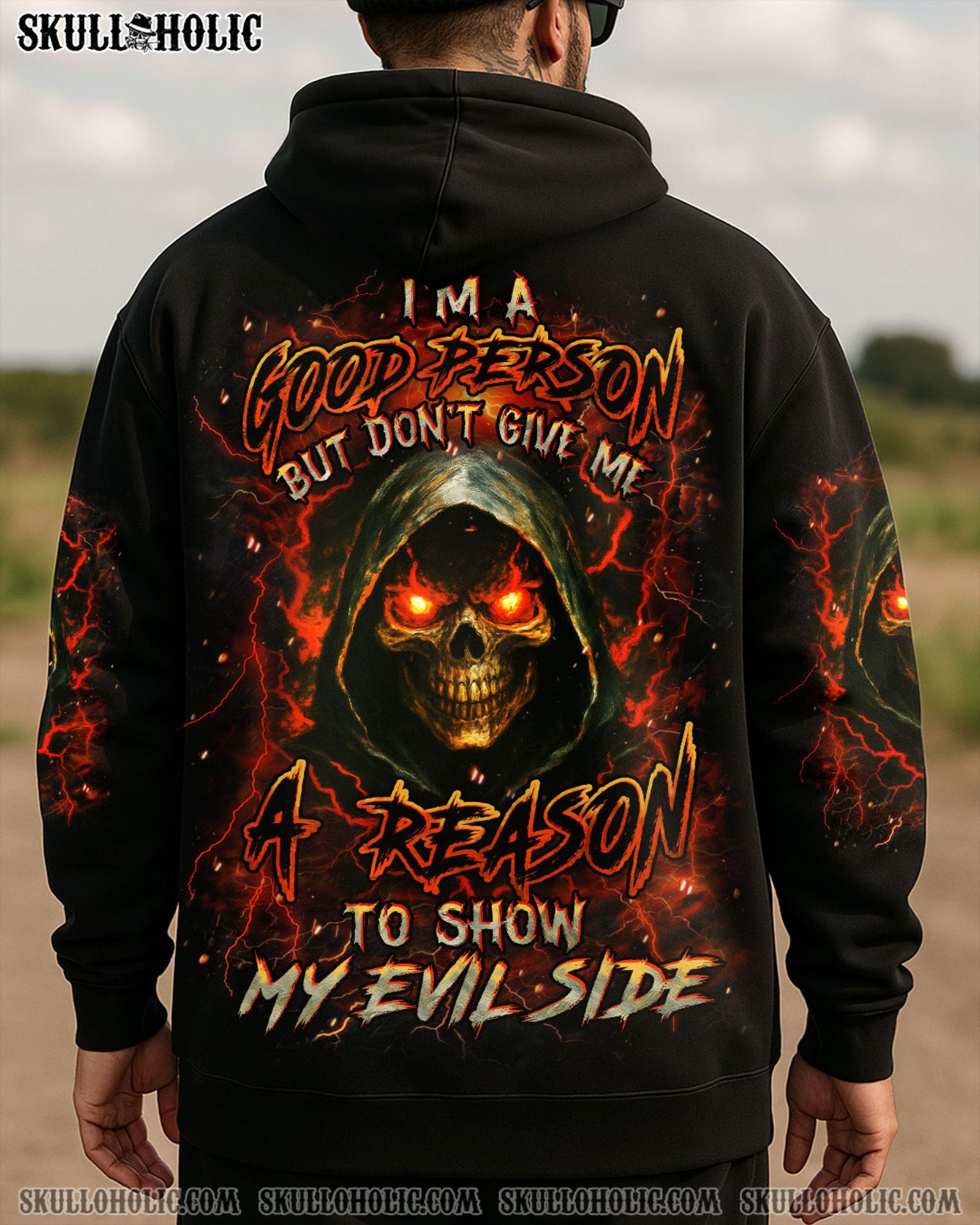 BLISSCORNERS I'M A GOOD PERSON SKULL REAPER ALL OVER PRINT