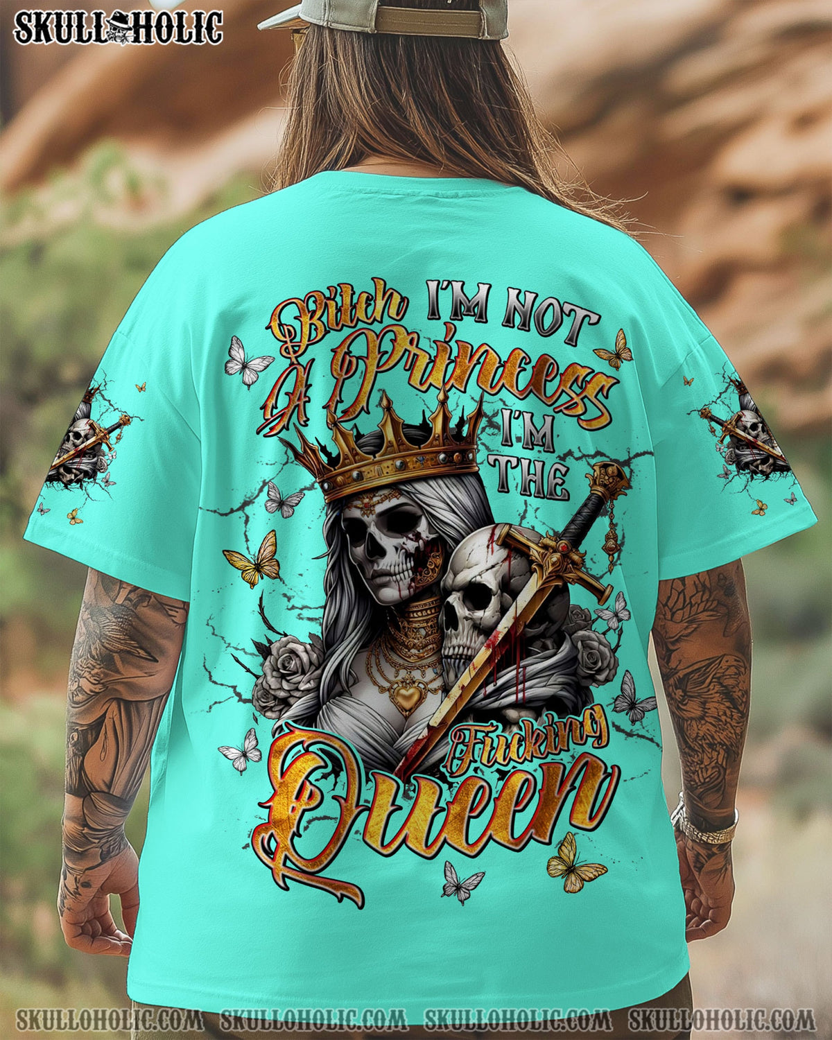 BLISSCORNERS I'M THE FKING QUEEN SKULL LADY ALL OVER PRINT