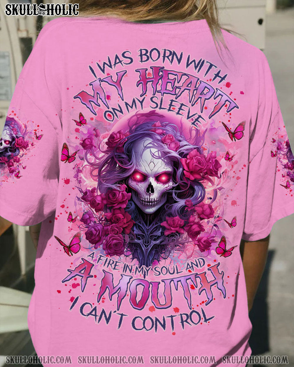 BLISSCORNERS DON'T LIKE ME FCK OFF PROBLEM SOLVED MESSY BUN SKULL ALL OVER PRINT