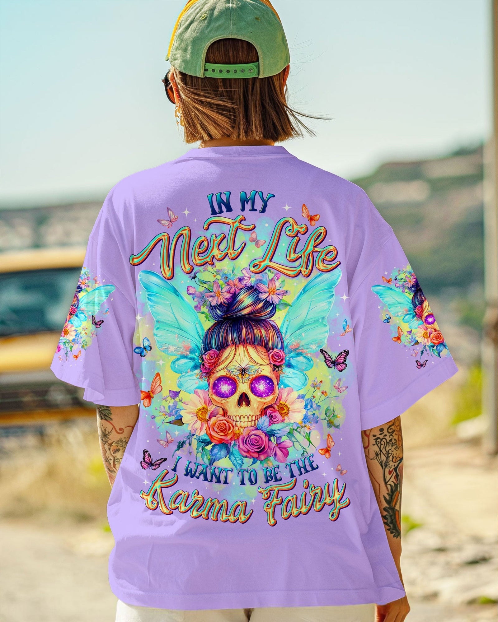 BLISSCORNERS OH I PISS YOU OFF SKULL MESSY BUN ALL OVER PRINT