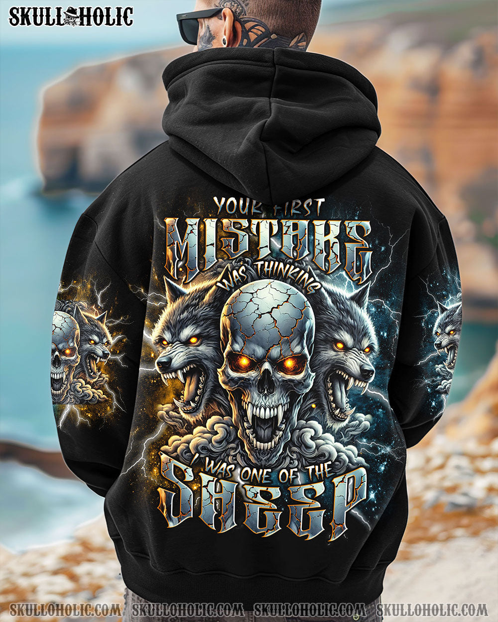 BLISSCORNERS YOUR FIRST MISTAKE WOLF SKULL ALL OVER PRINT