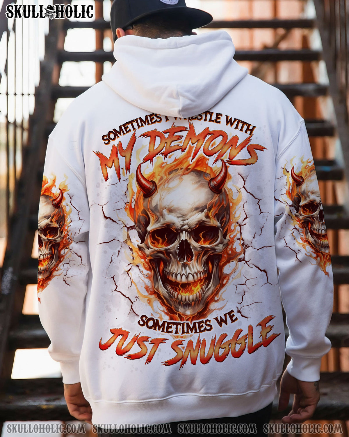 BLISSCORNERS SOMETIMES I WRESTLE WITH MY DEMONS ALL OVER PRINT -  TLNO0511251