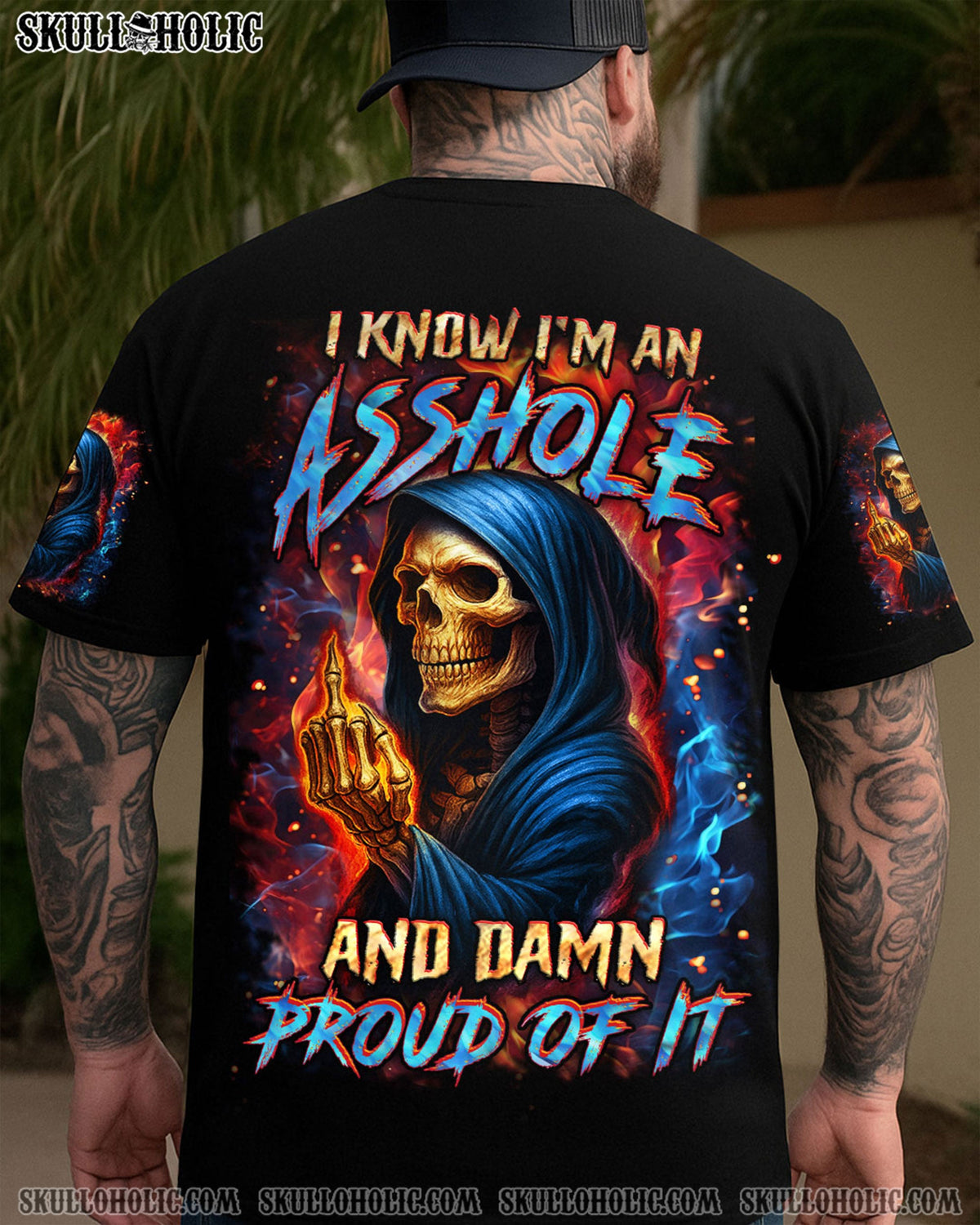 BLISSCORNERS I KNOW I'M AN A SKULL REAPER ALL OVER PRINT