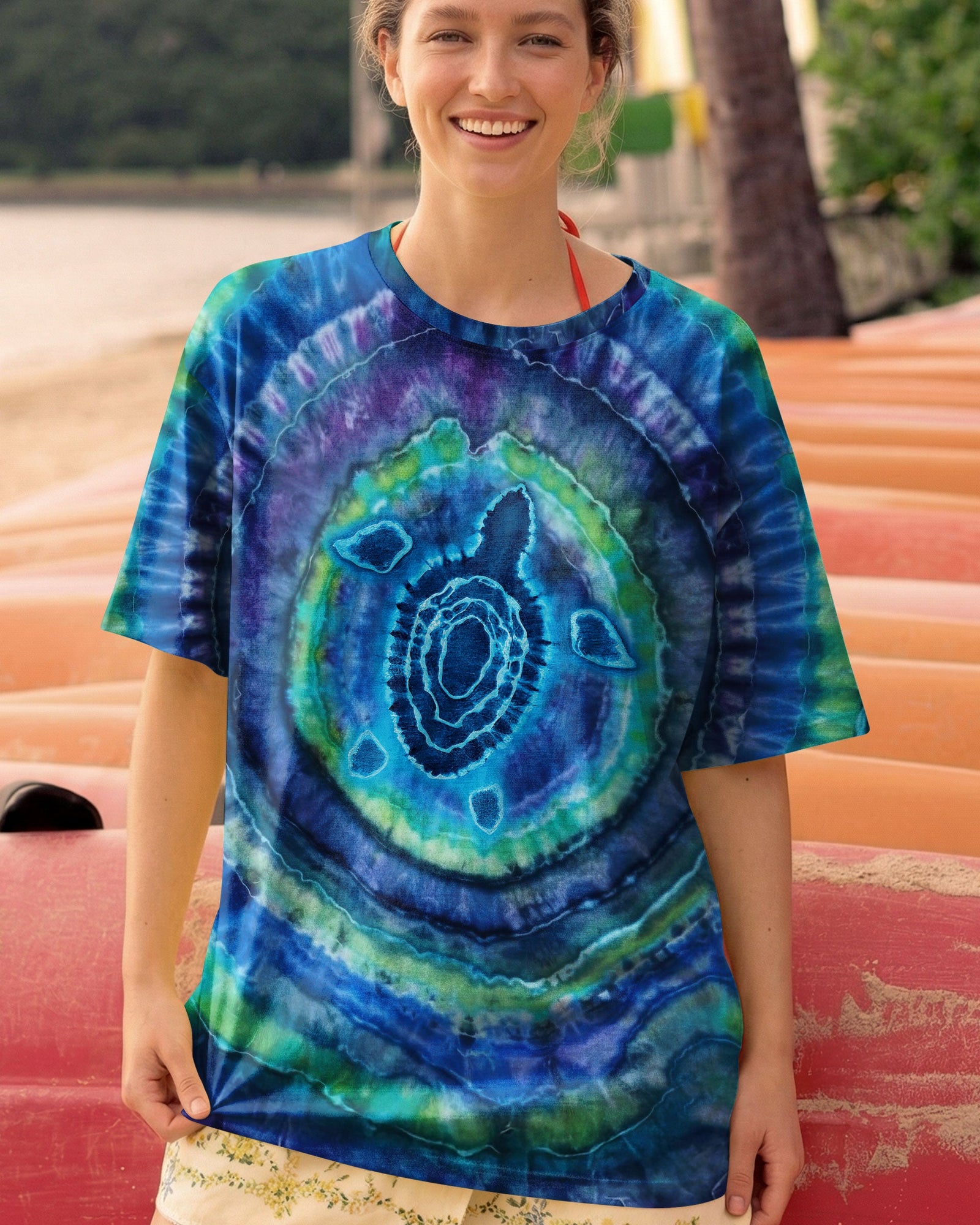 BLISSCORNERS TURTLE TIE DYE  ALL OVER PRINT