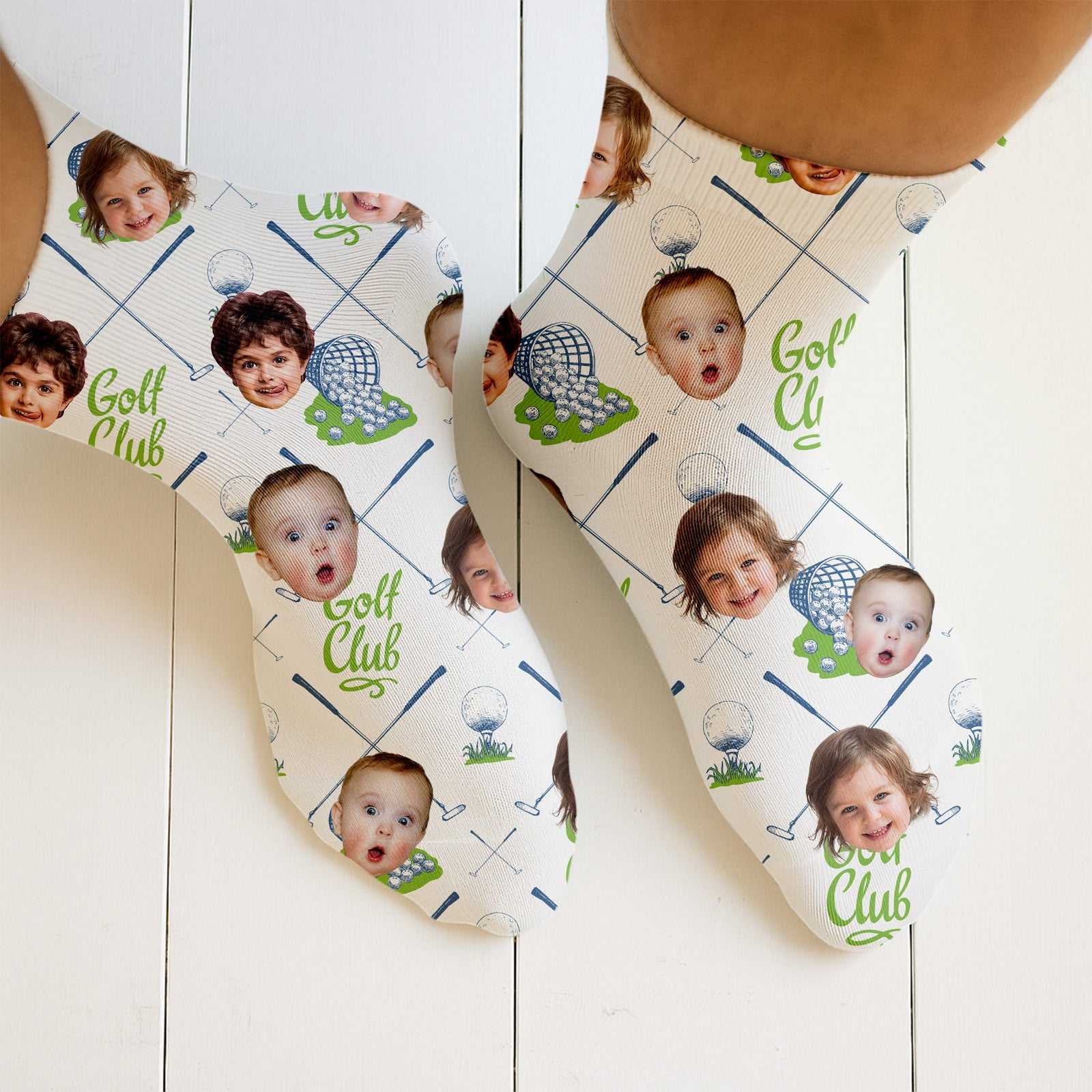 Blisscorners Custom Socks With Faces, Golf Socks, Fun Socks For Men, Christmas Golf GiftLM2611