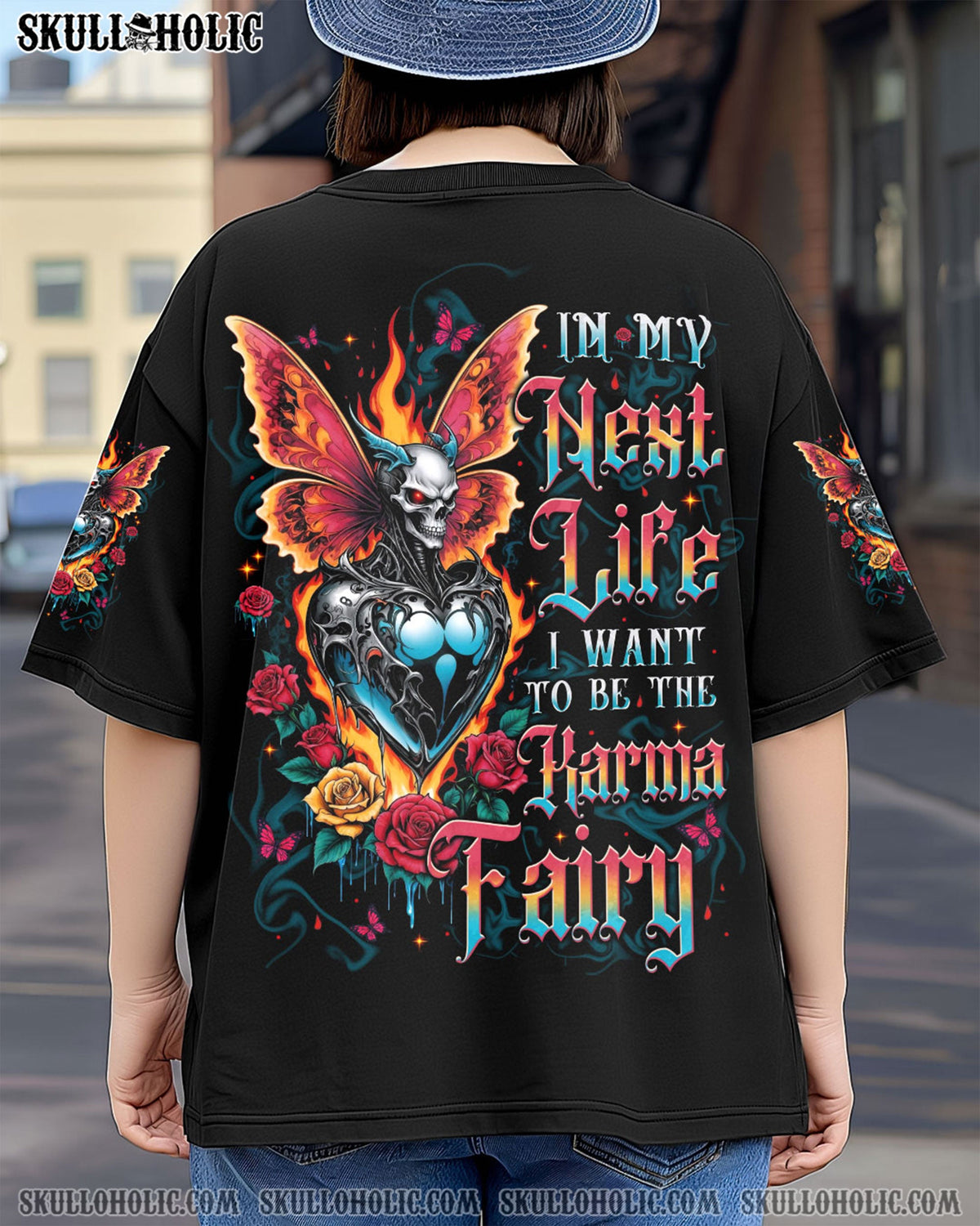 BLISSCORNERS IN MY NEXT LIFE I WANT TO BE THE KARMA FAIRY ALL OVER PRINT