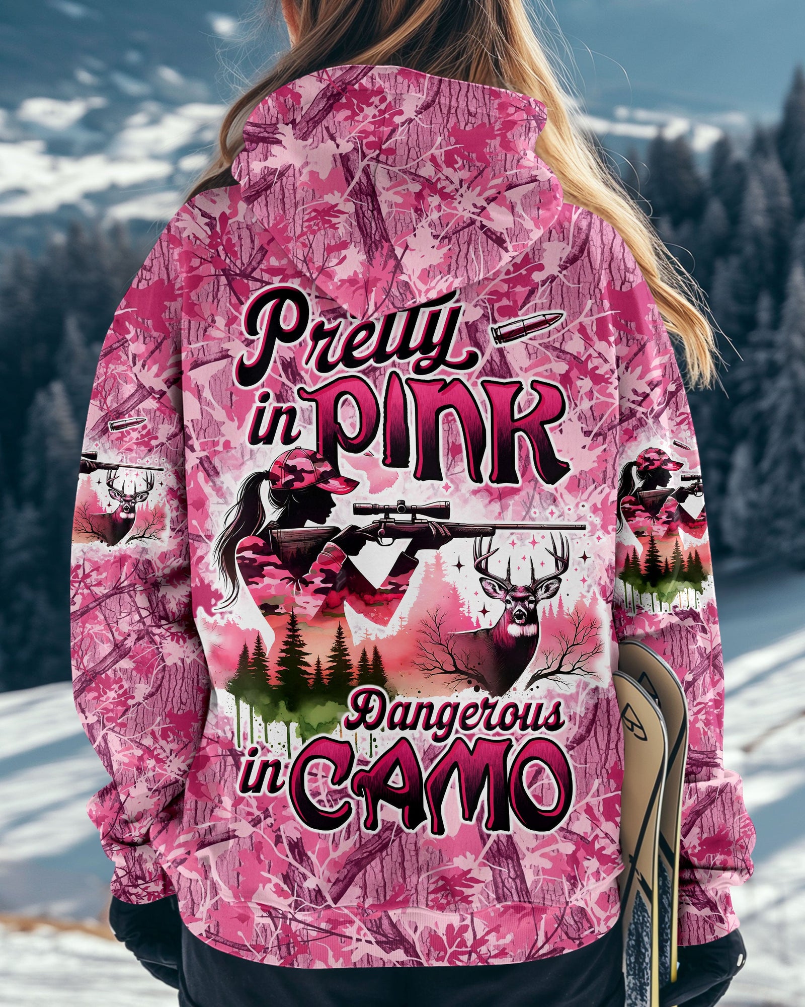 BLISSCORNERS PRETTY IN PINK HUNTING CAMO ALL OVER PRINT -  TLTW0210253