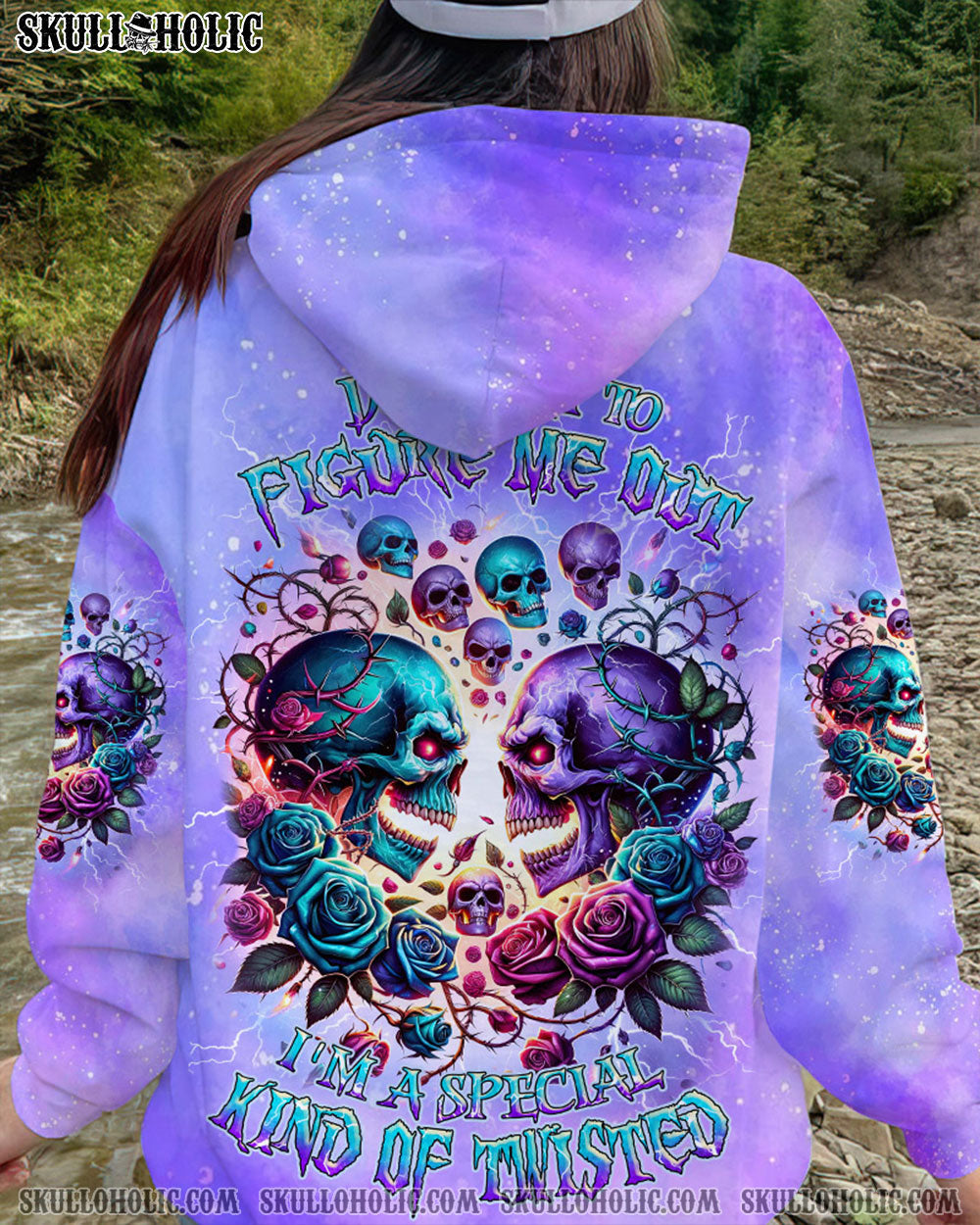BLISSCORNERS DON'T TRY TO FIGURE ME OUT SKULL ALL OVER PRINT