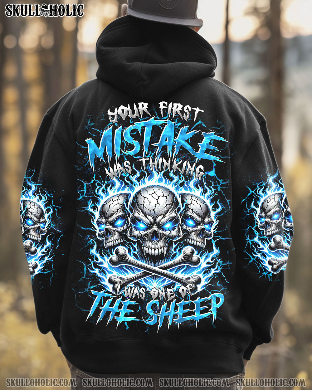 BLISSCORNERS YOUR FIRST MISTAKE FIRE SKULL ALL OVER PRINT