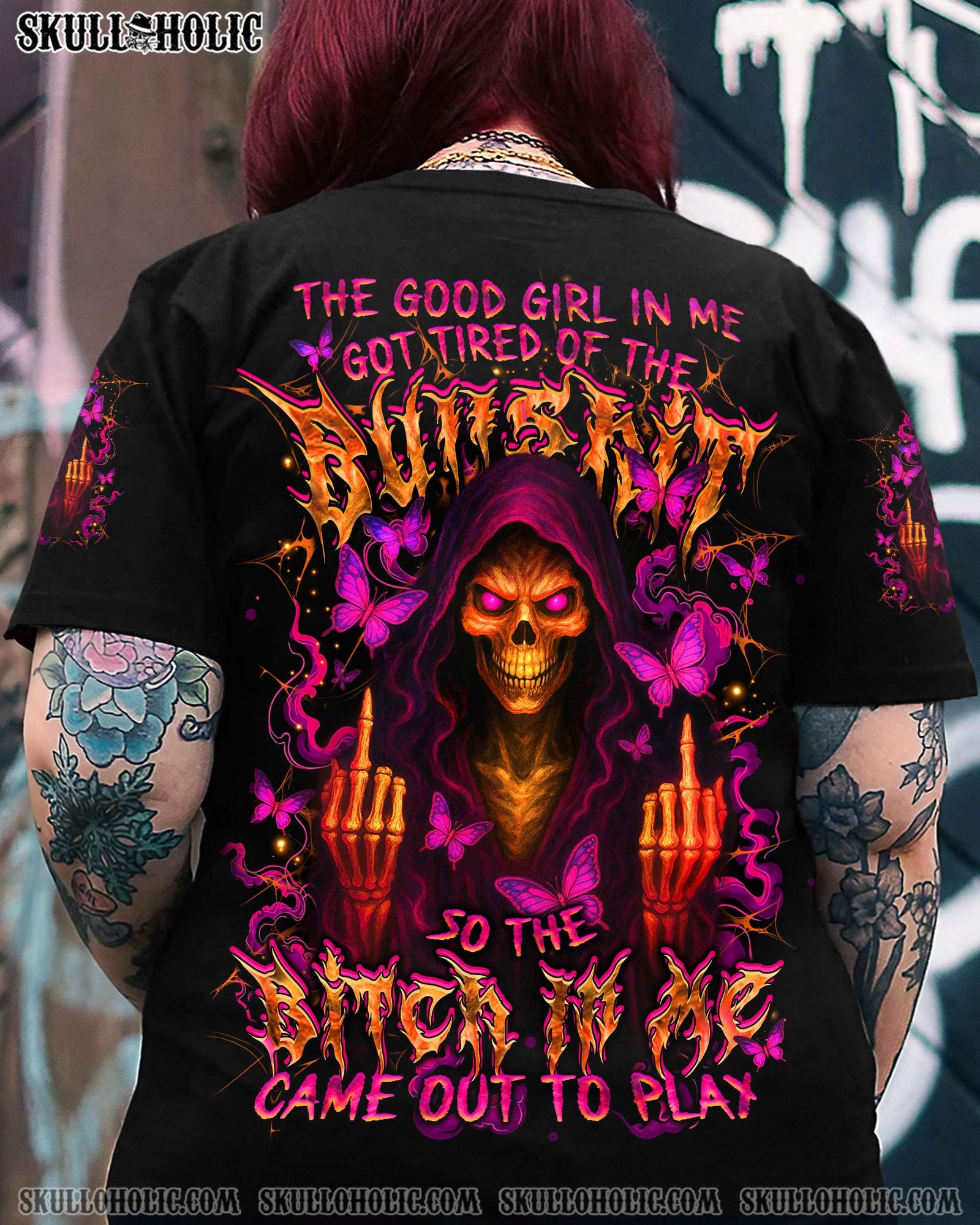 BLISSCORNERS THE GOOD GIRL IN ME ALL OVER PRINT