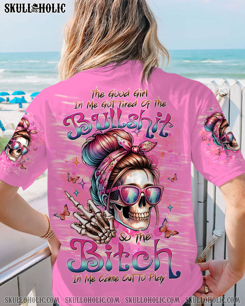 BLISSCORNERS YOU COULDN'T HANDLE ME MESSY BUN ALL OVER PRINT