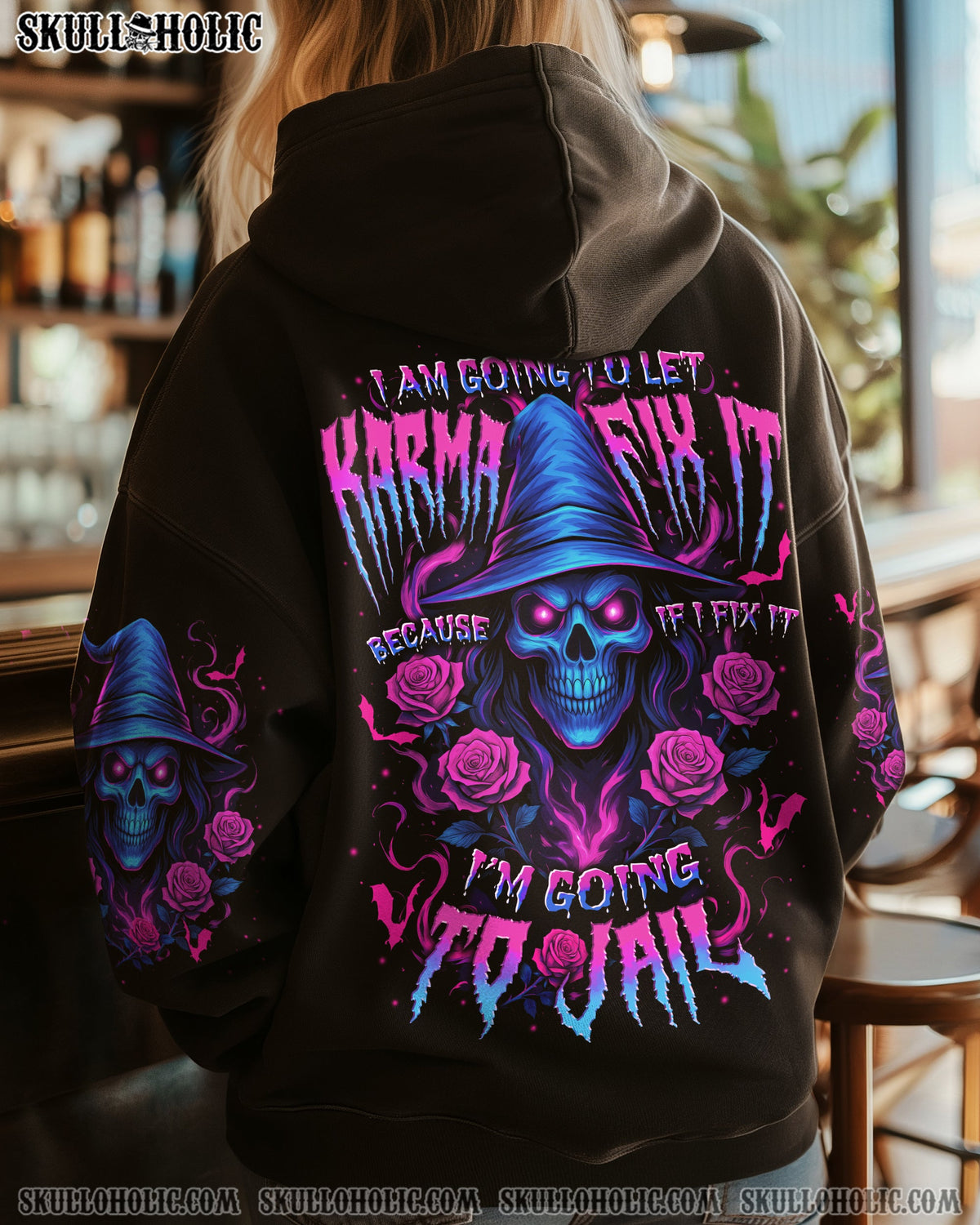 BLISSCORNERS I AM GOING TO LET KARMA FIX IT HALLOWEEN ALL OVER PRINT