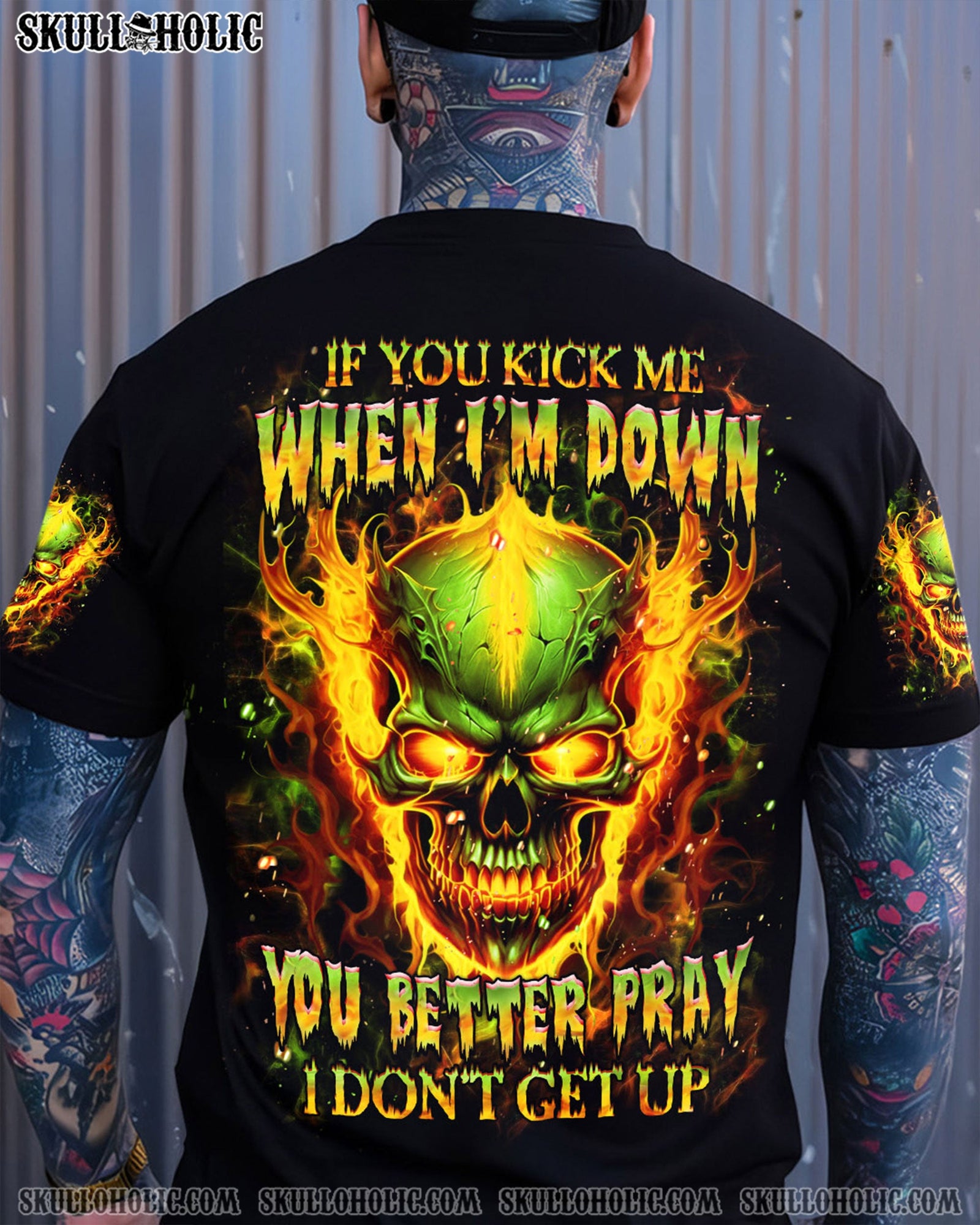 BLISSCORNERS IF YOU KICK ME WHEN I'M DOWN ALL OVER PRINT