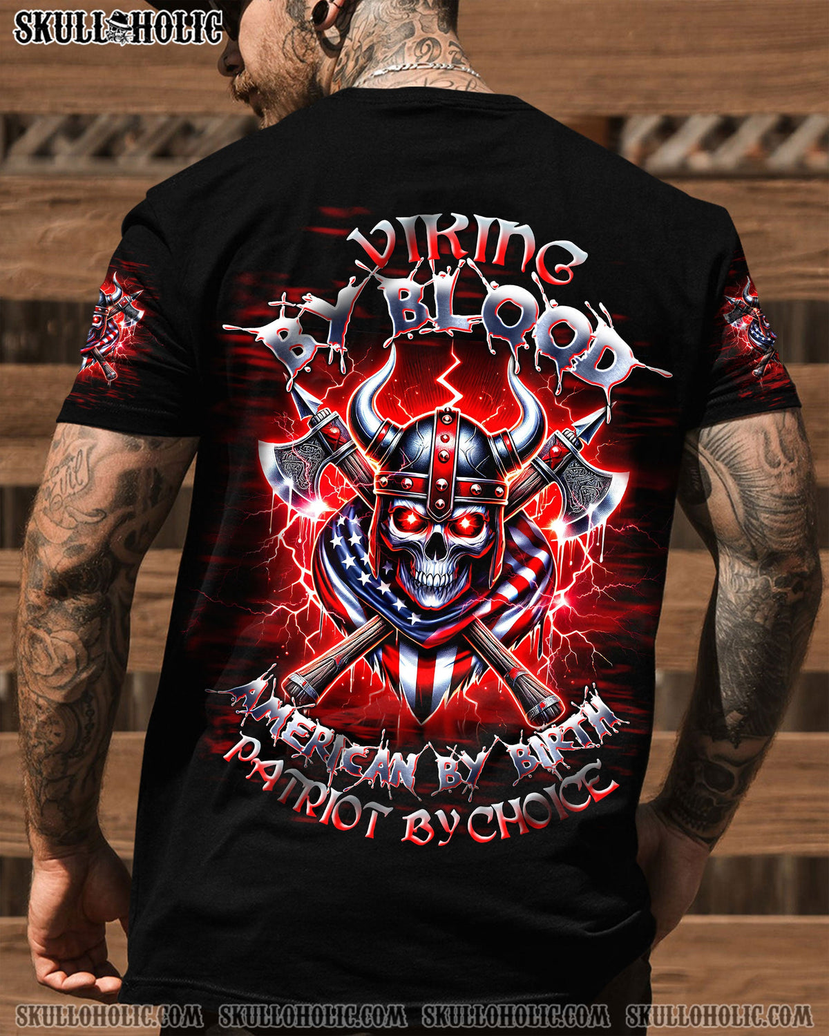 BLISSCORNERS VIKING BY BLOOD SKULL ALL OVER PRINT