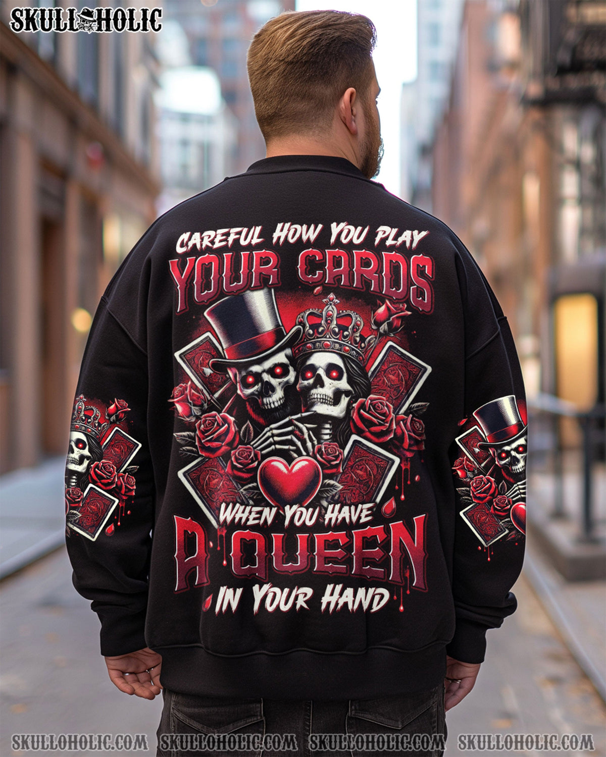 BLISSCORNERS YOU HAVE A QUEEN IN YOUR HAND SKULL ALL OVER PRINT