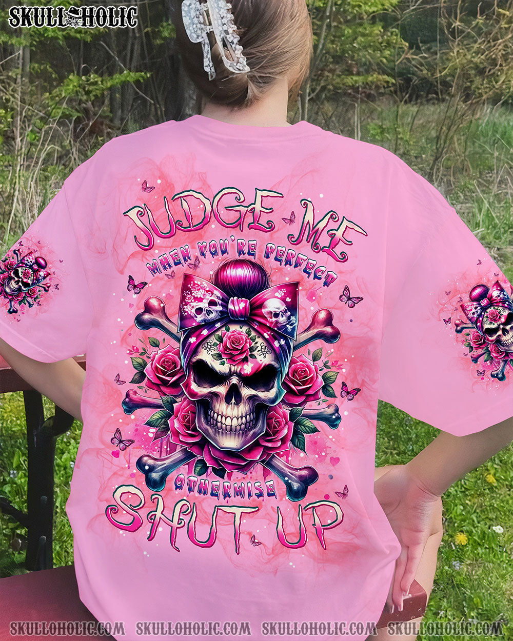 BLISSCORNERS YOU COULDN'T HANDLE ME MESSY BUN ALL OVER PRINT