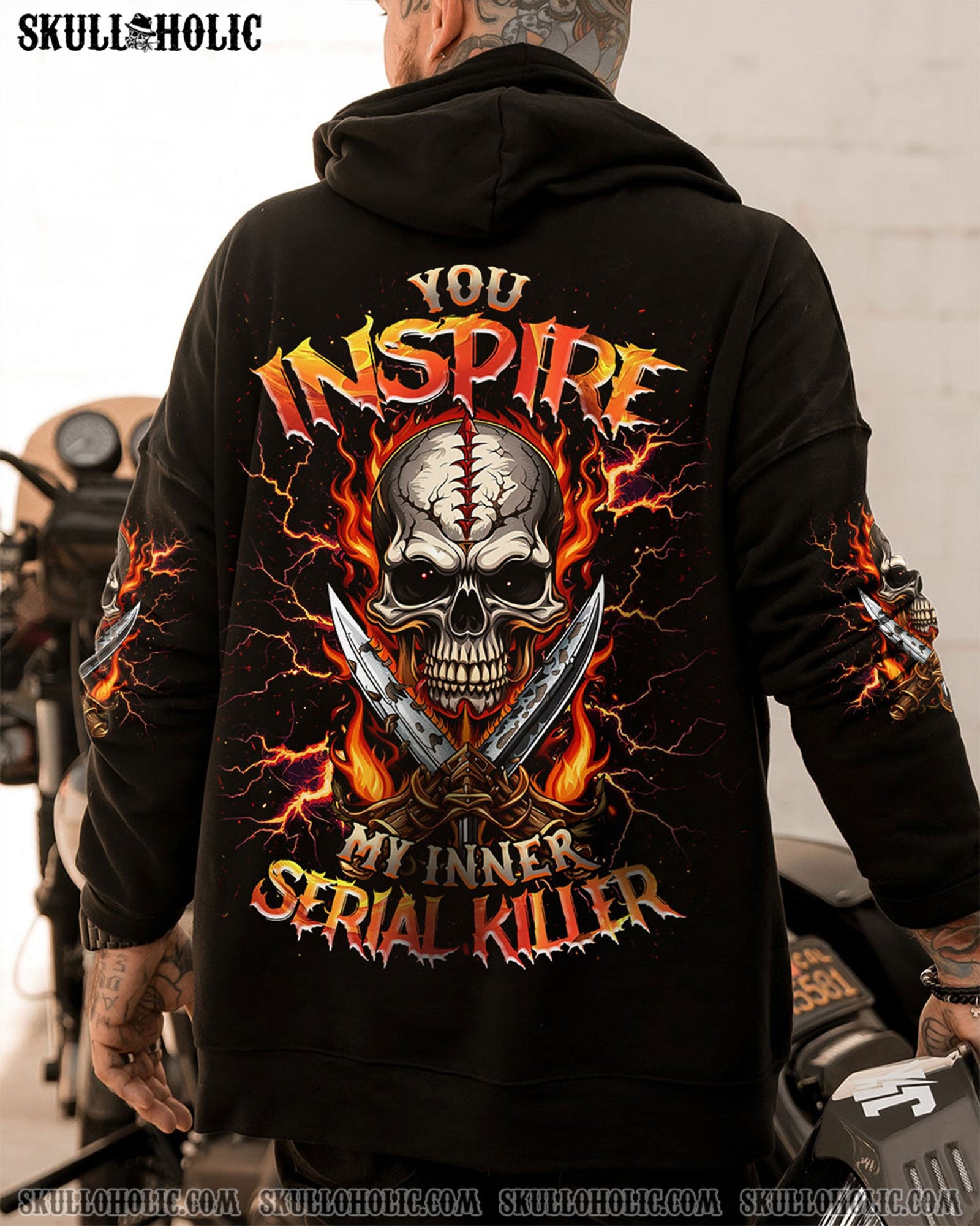 BLISSCORNERS YOU INSPIRE MY INNER KILLER SKULL ALL OVER PRINT
