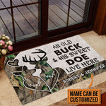 Blisscorners Premium Deer Couple Hunting Door Mat 3D Personalized - Brown