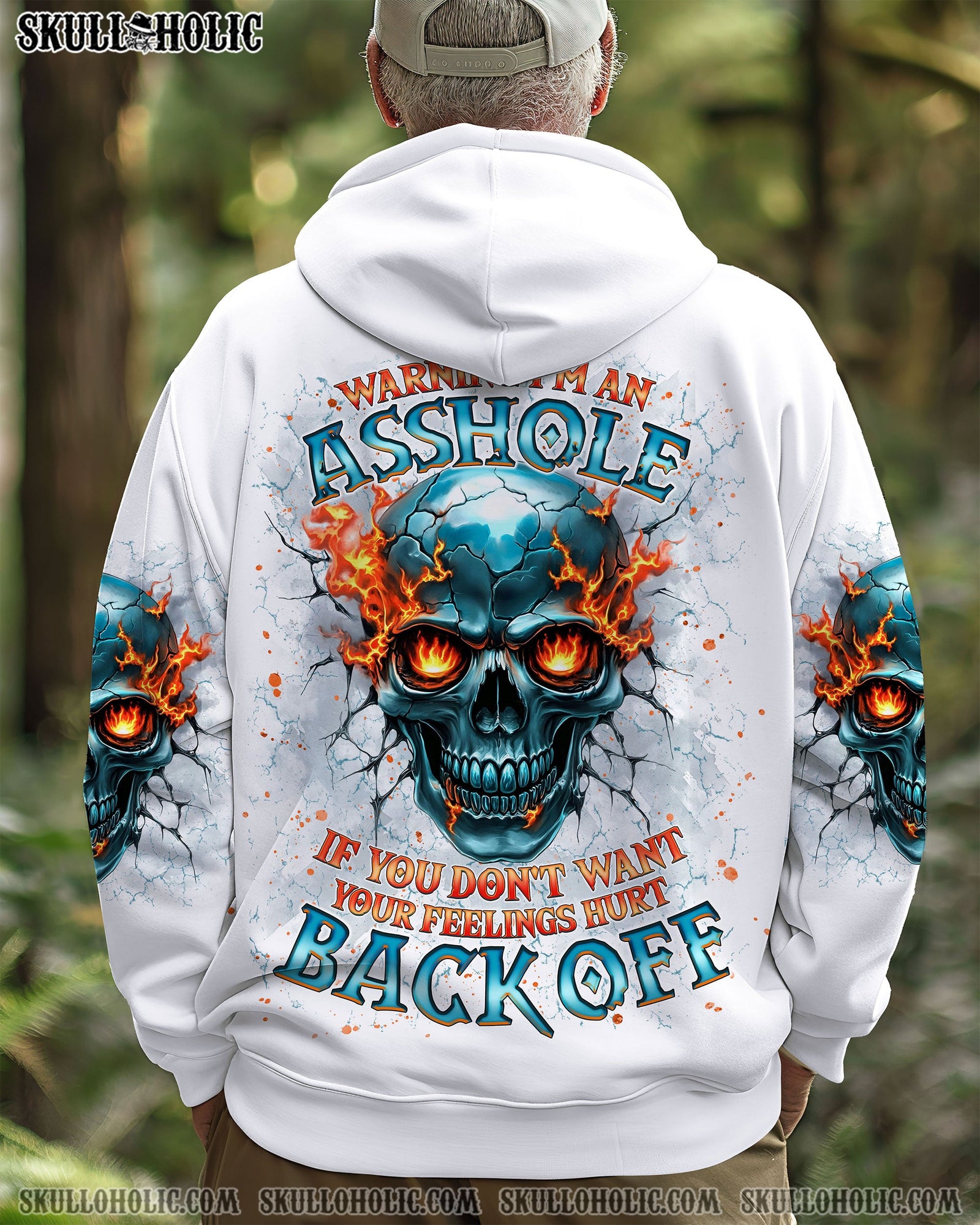 BLISSCORNERS WARNING I'M AN A FIRE SKULL ALL OVER PRINT
