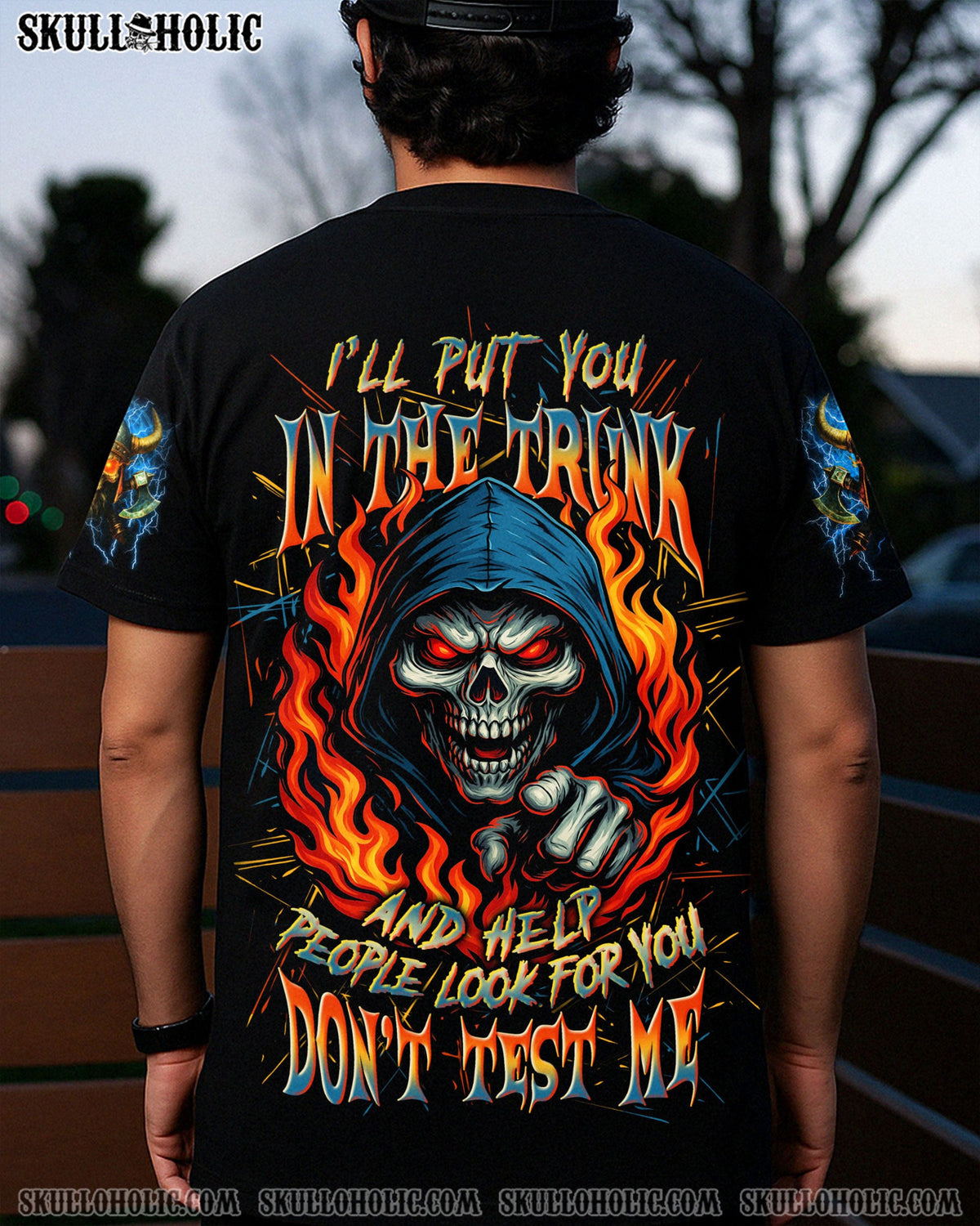 BLISSCORNERS I'LL PUT YOU IN THE TRUNK REAPER ALL OVER PRINT