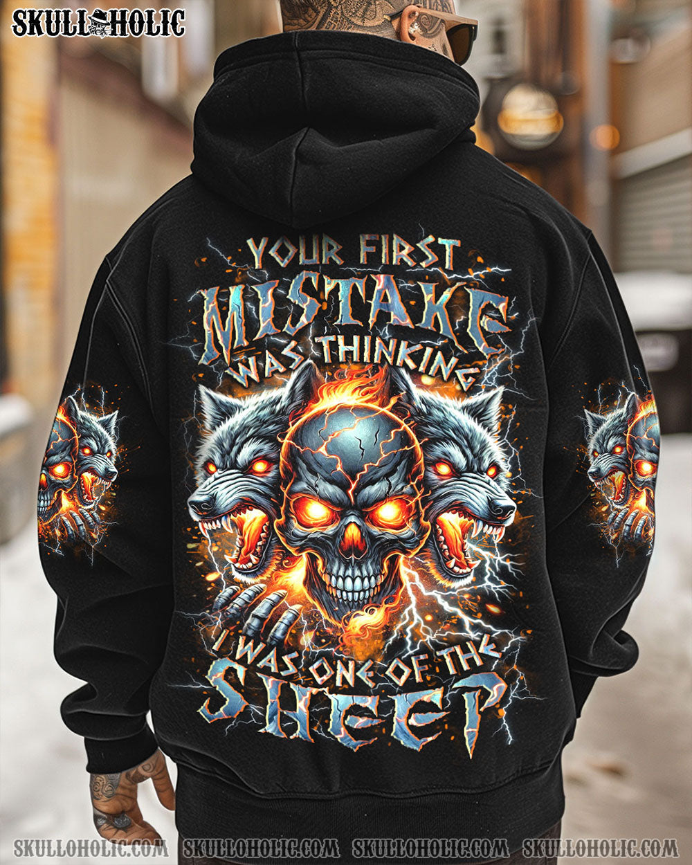 BLISSCORNERS YOUR FIRST MISTAKE WOLF SKULL ALL OVER PRINT
