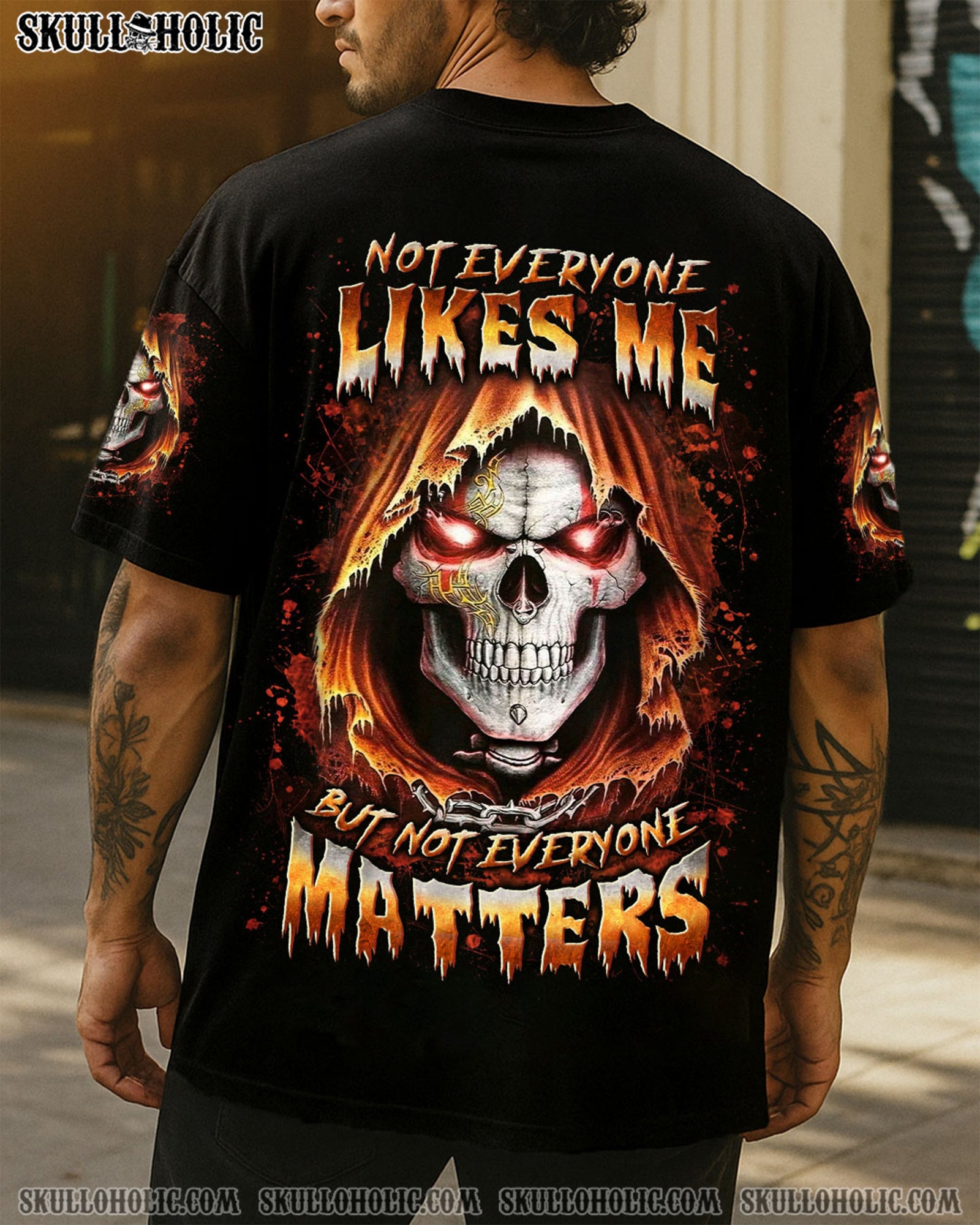 BLISSCORNERS NOT EVERYONE LIKES ME SKULL REAPER ALL OVER PRINT