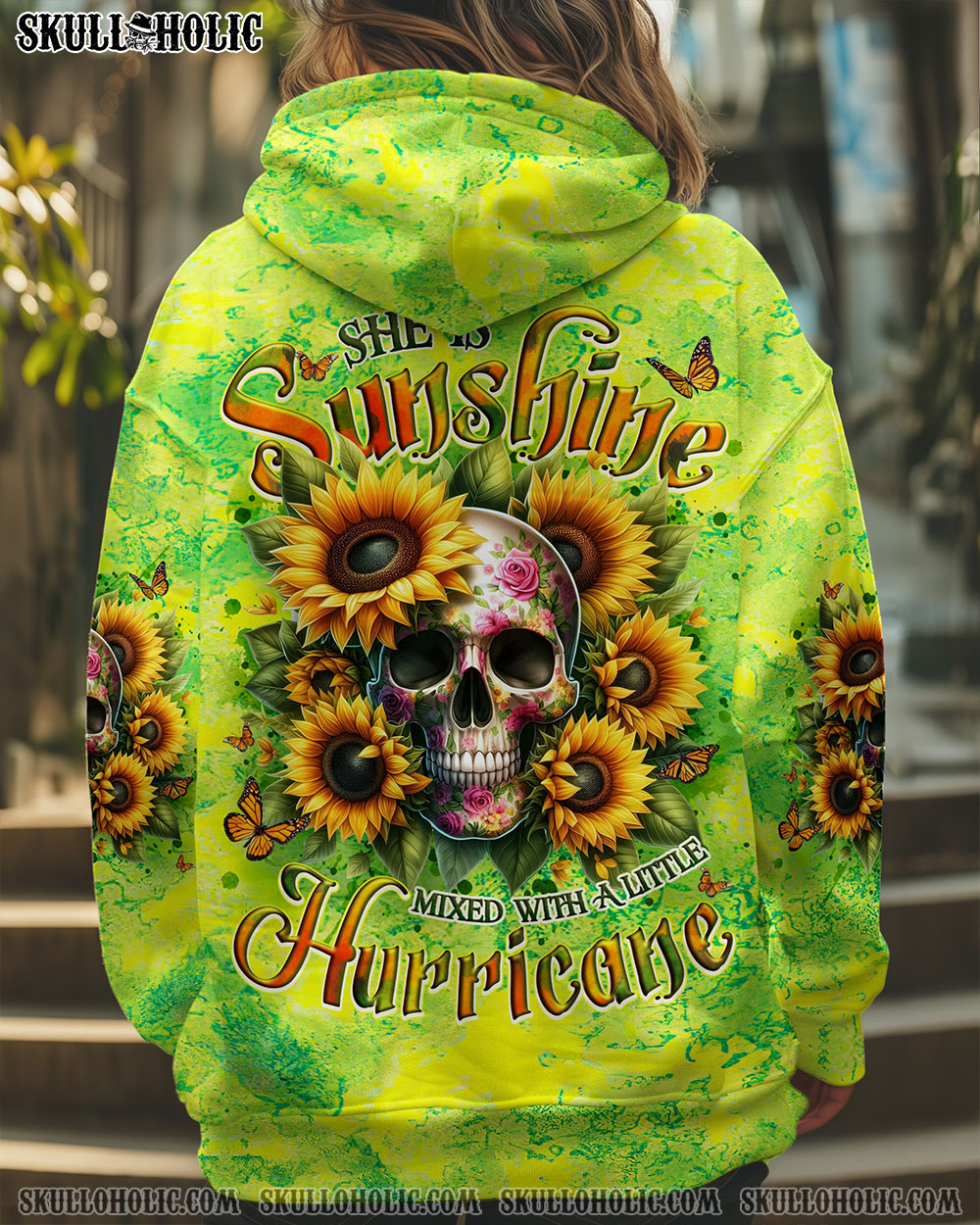 BLISSCORNERS SHE IS SUNSHINE MIXED WITH A LITTLE HURRICANE ALL OVER PRINT
