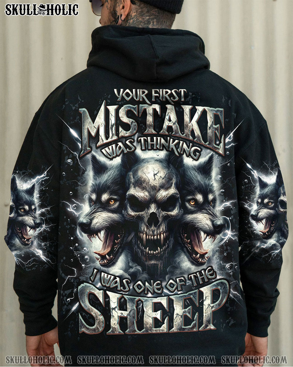 BLISSCORNERS YOUR FIRST MISTAKE WOLF SKULL ALL OVER PRINT