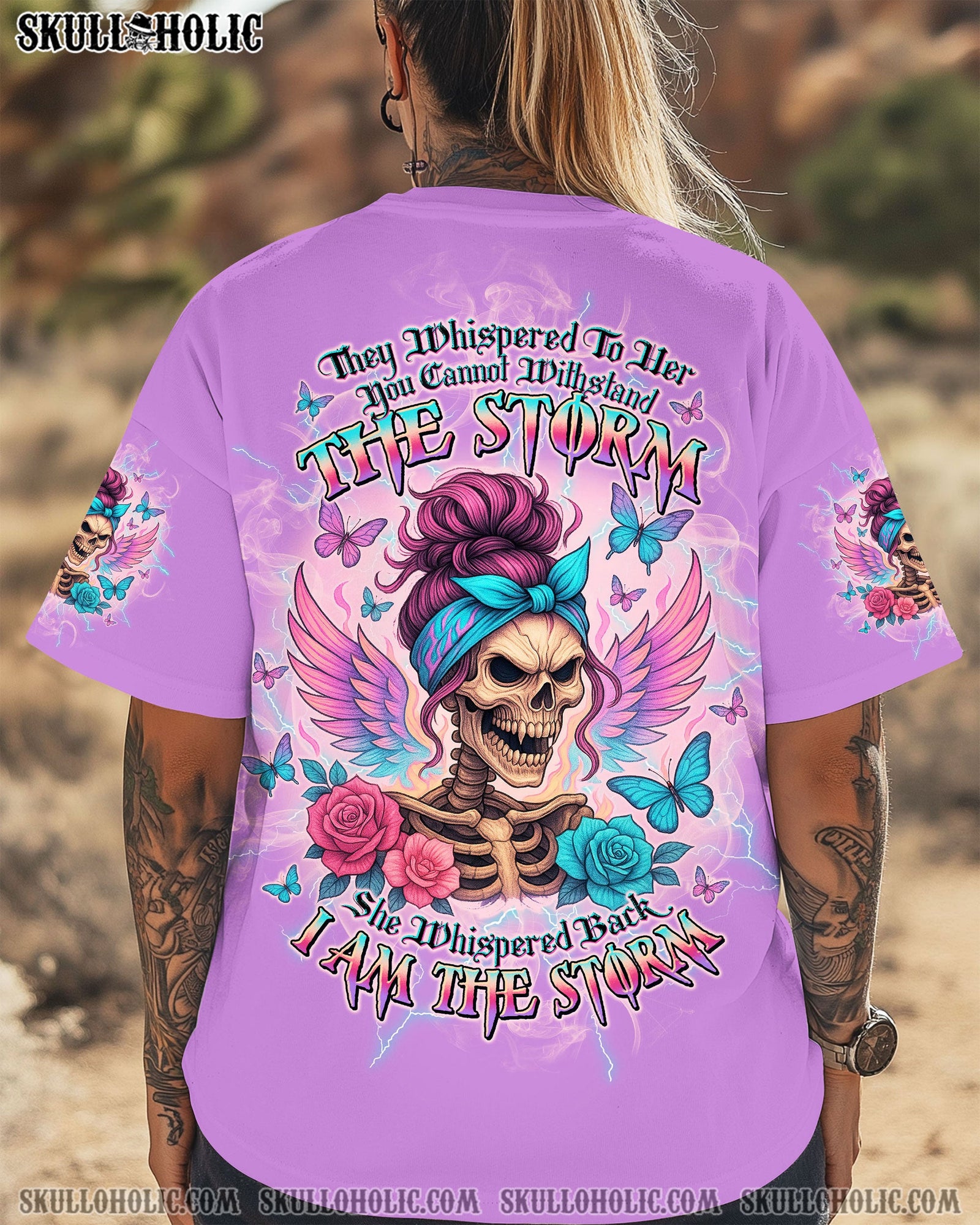 BLISSCORNERS I AM THE STORM SKELETON WINGS ALL OVER PRINT
