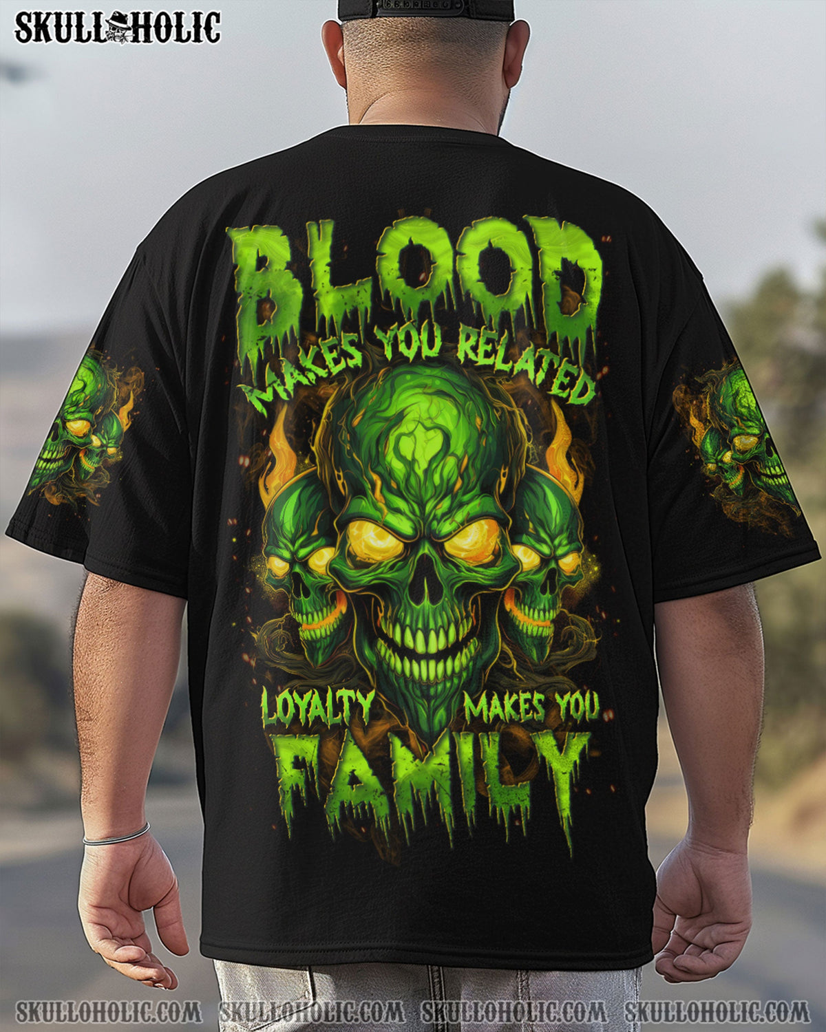 BLISSCORNERS LOYALTY MAKES YOU FAMILY SKULL ALL OVER PRINT
